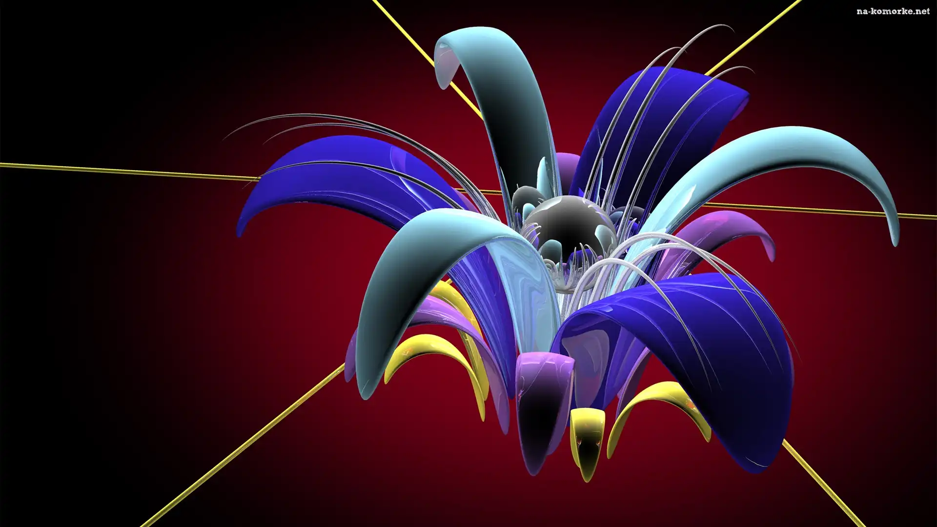 Abstrakcja, 3D, Kwiat, Grafika