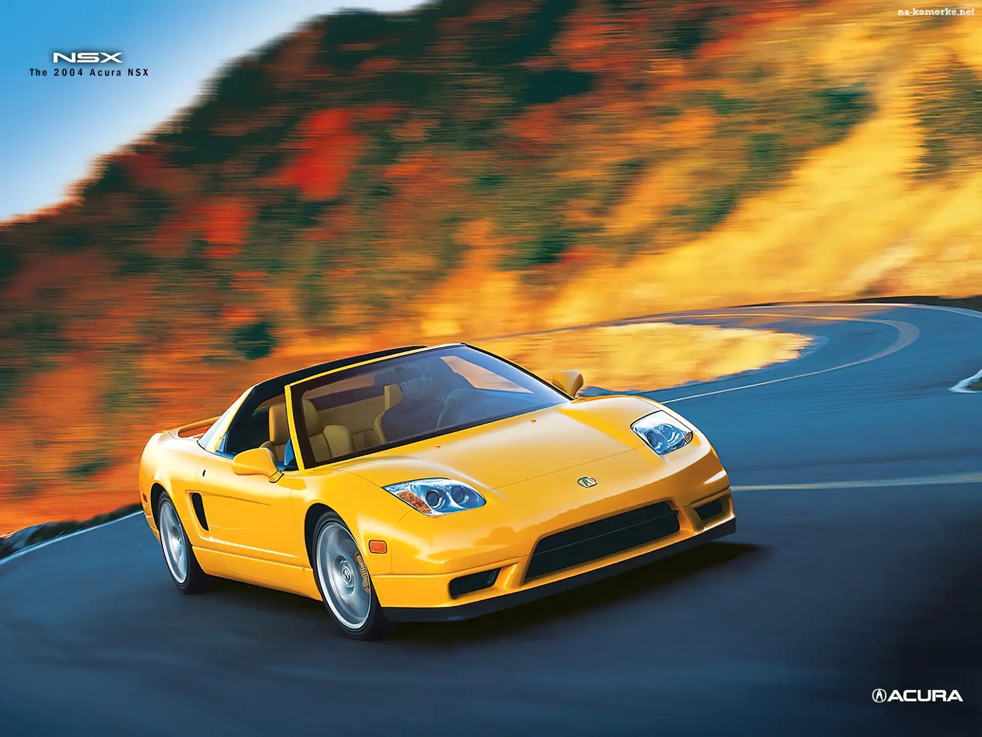 Acura NSX, Prospekt, Żółte, Skóry