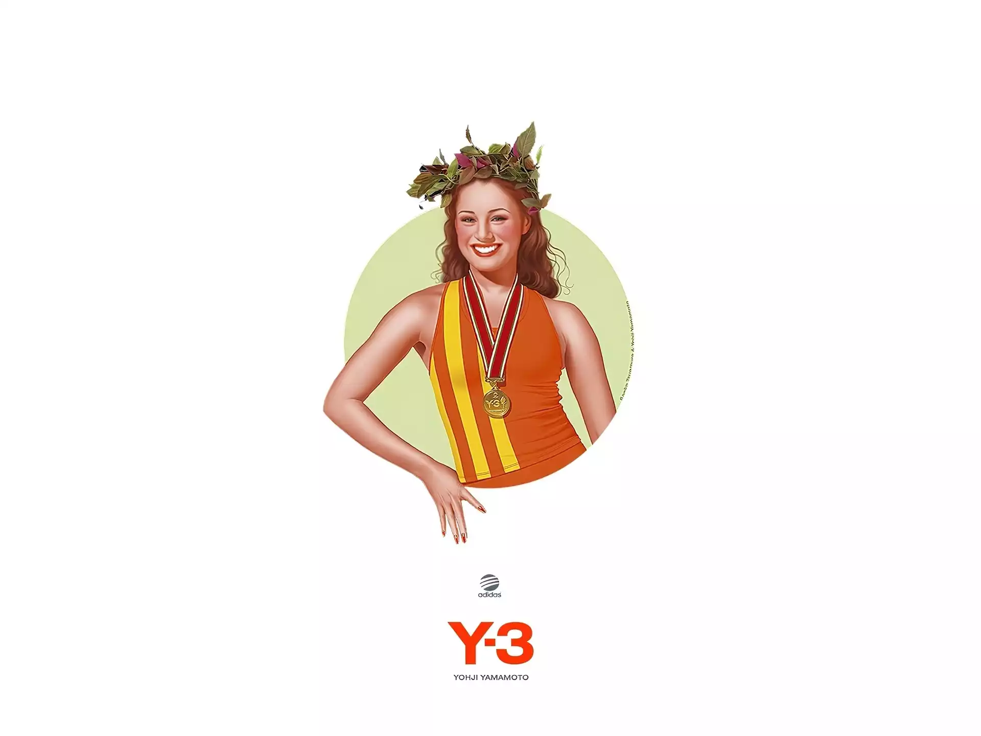 medal, sport, Adidas, kobieta