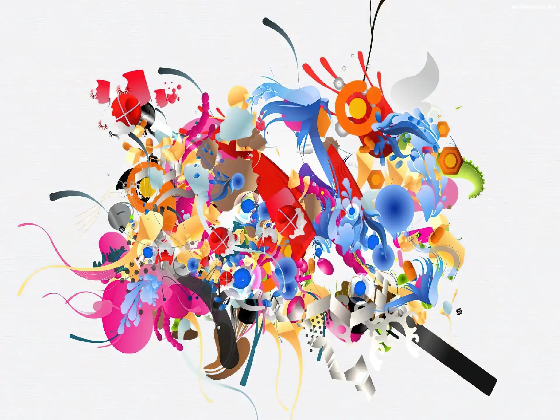 Adobe, kwiat, grafika, ornament