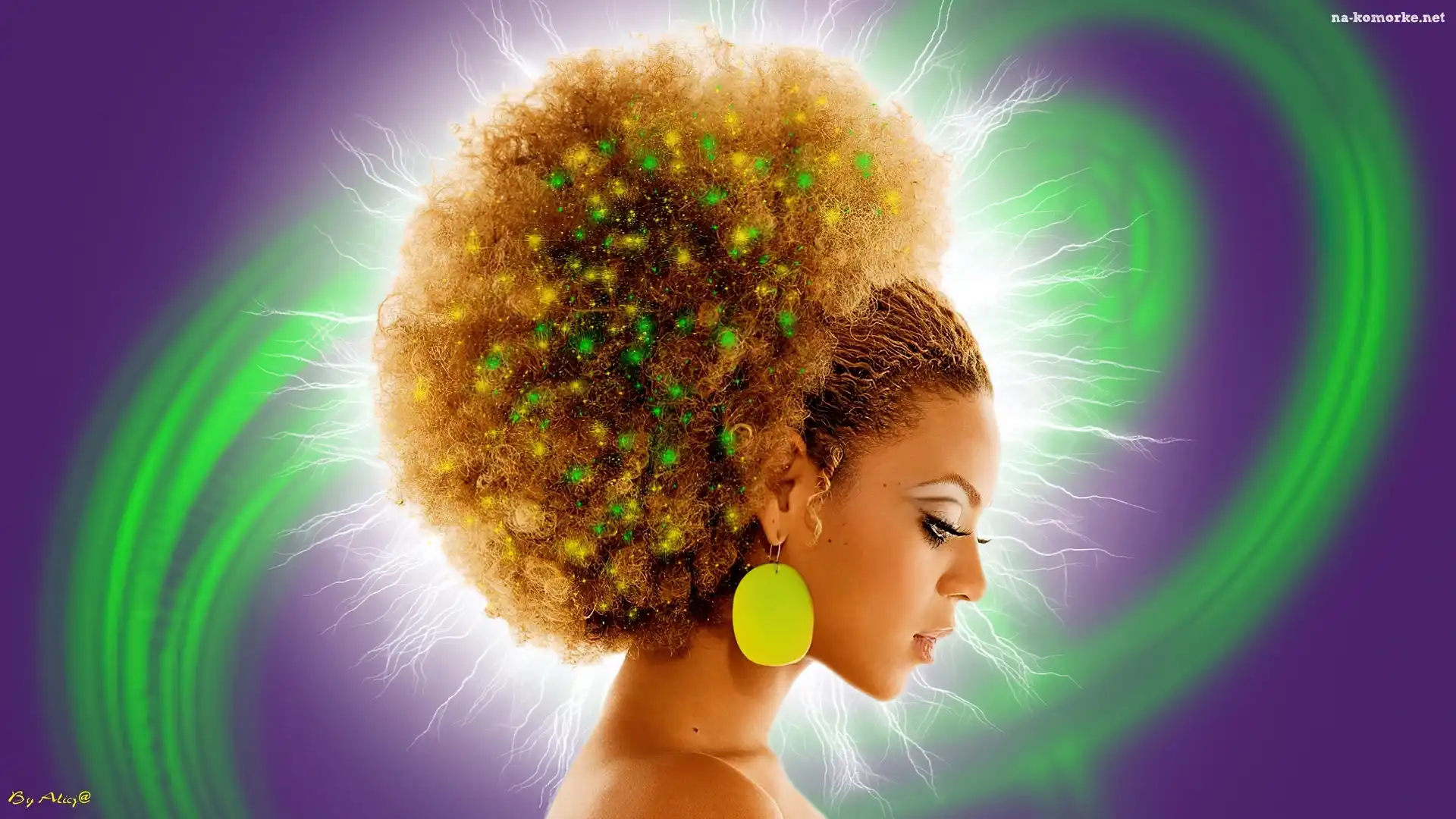Beyonce, Afro, Profil