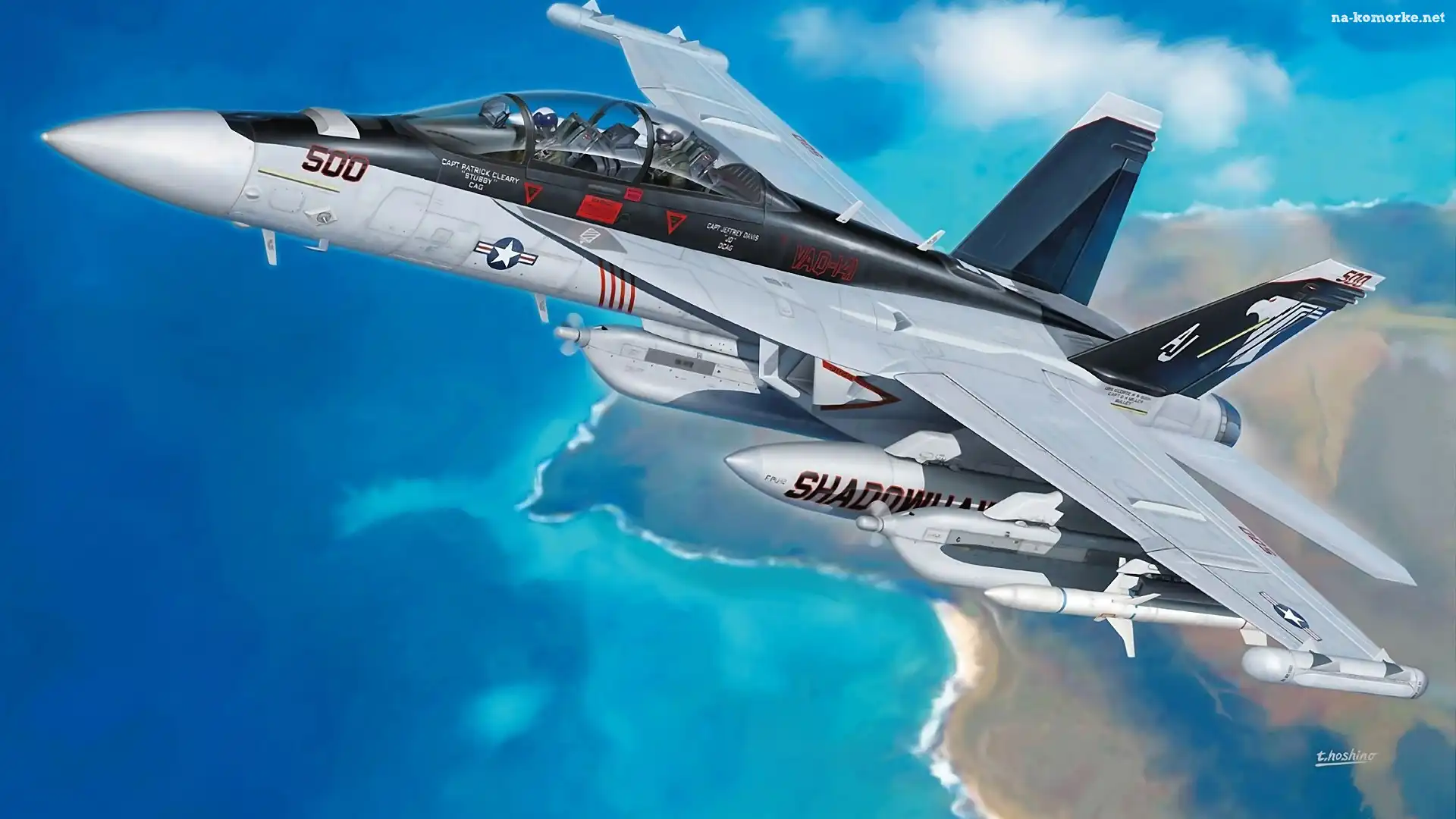 Airplane, Chmury, Boeing, EA-18