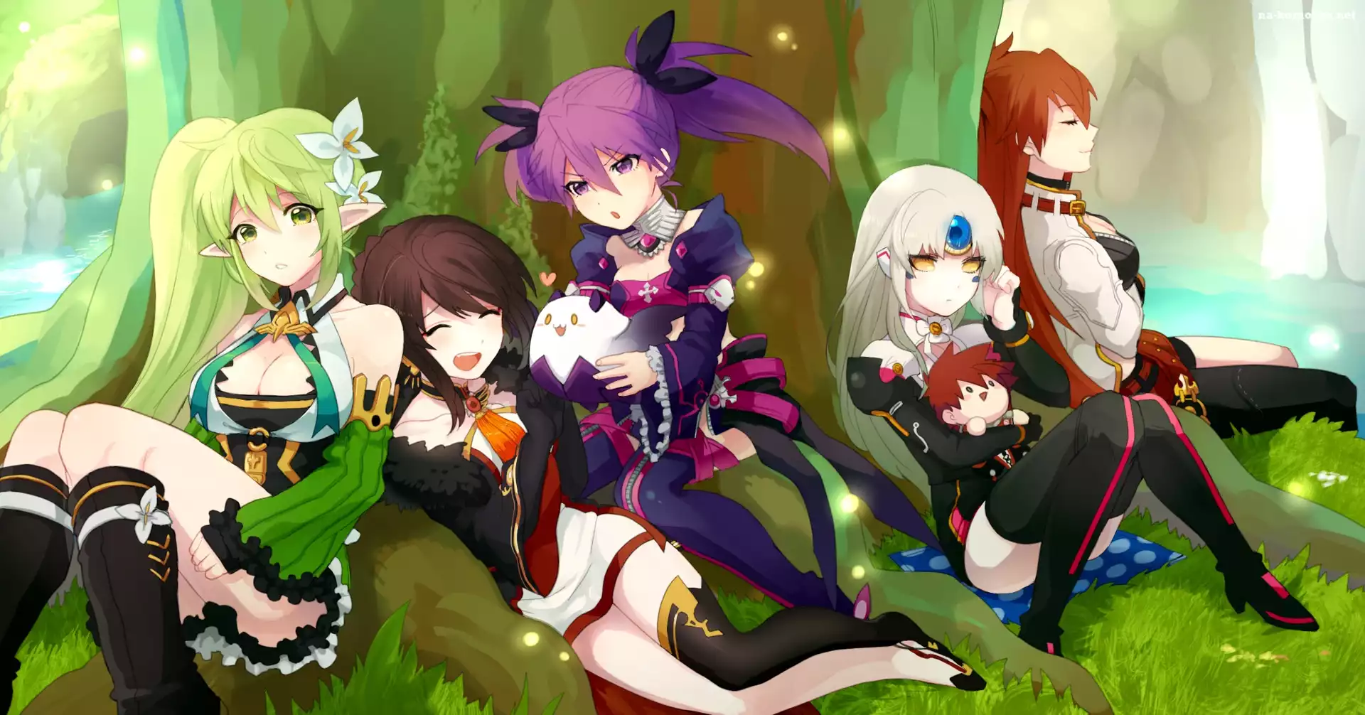 Aisha, Rena, Elsword, Elesis, Ara, Eve