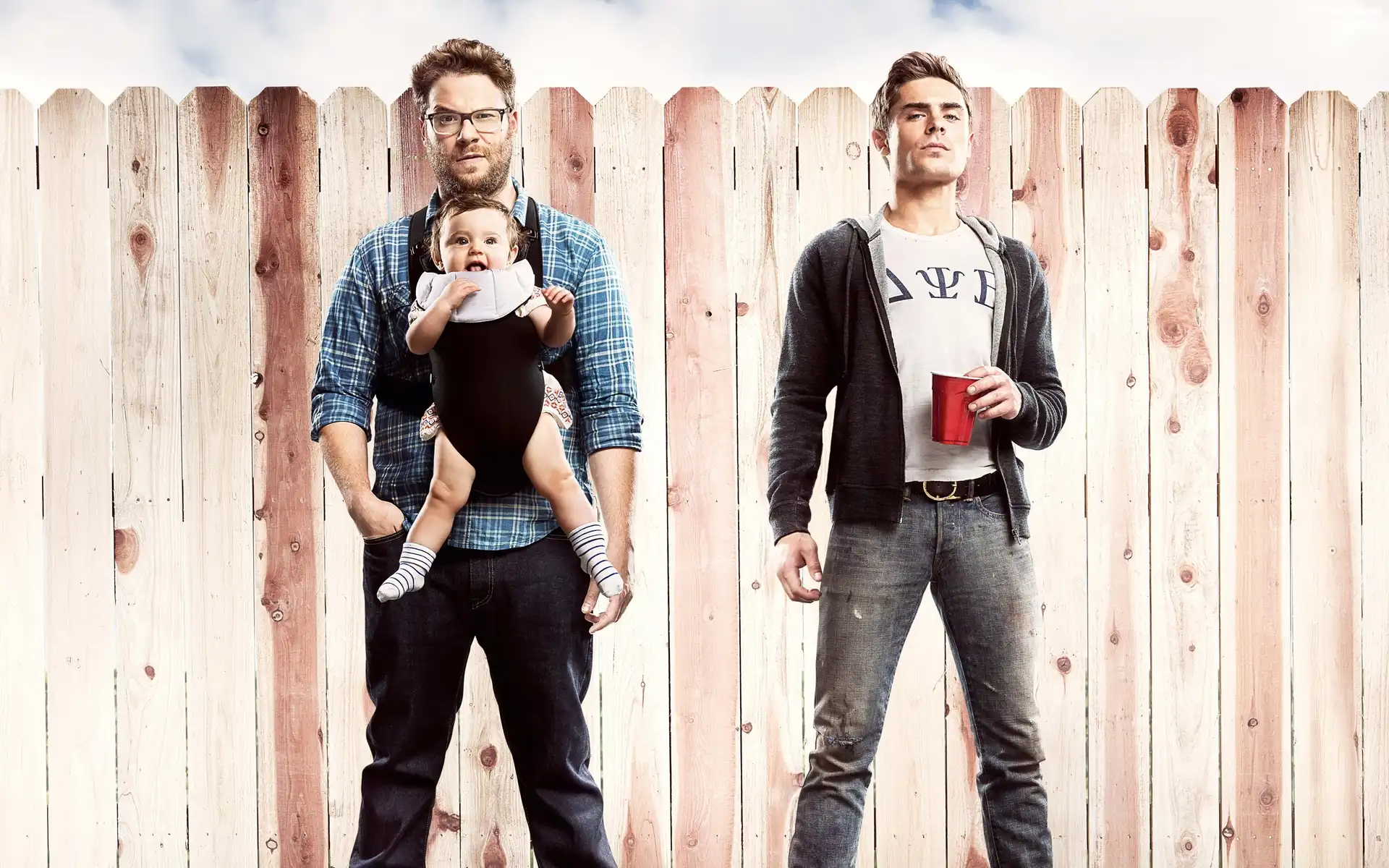 Neighbors, Film, Aktorzy, Mężczyźni, Płot, Sąsiedzi, Zac Efron, Dziecko, Seth Rogen