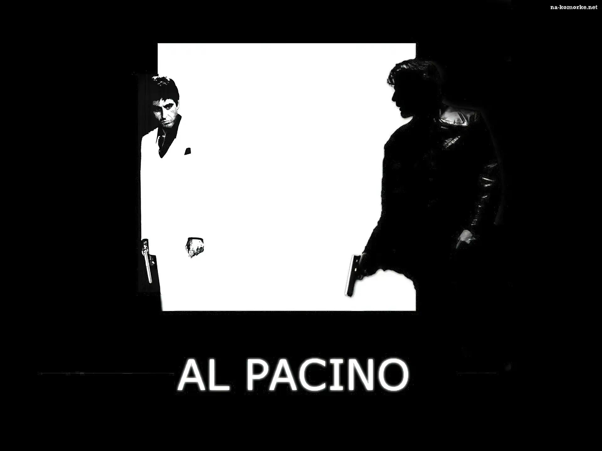 Al Pacino, cień, pistolet