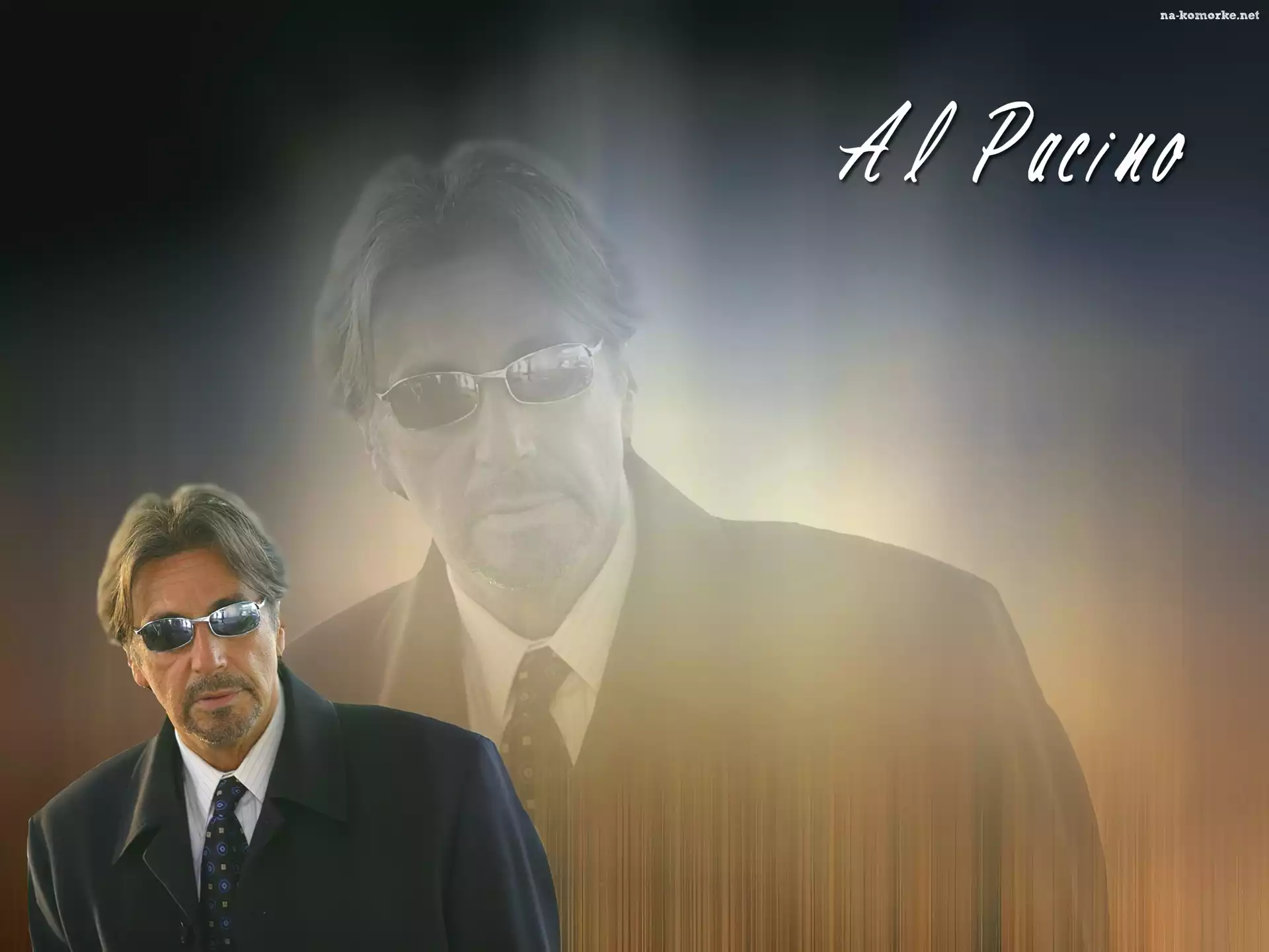 Al Pacino, okulary, krawat