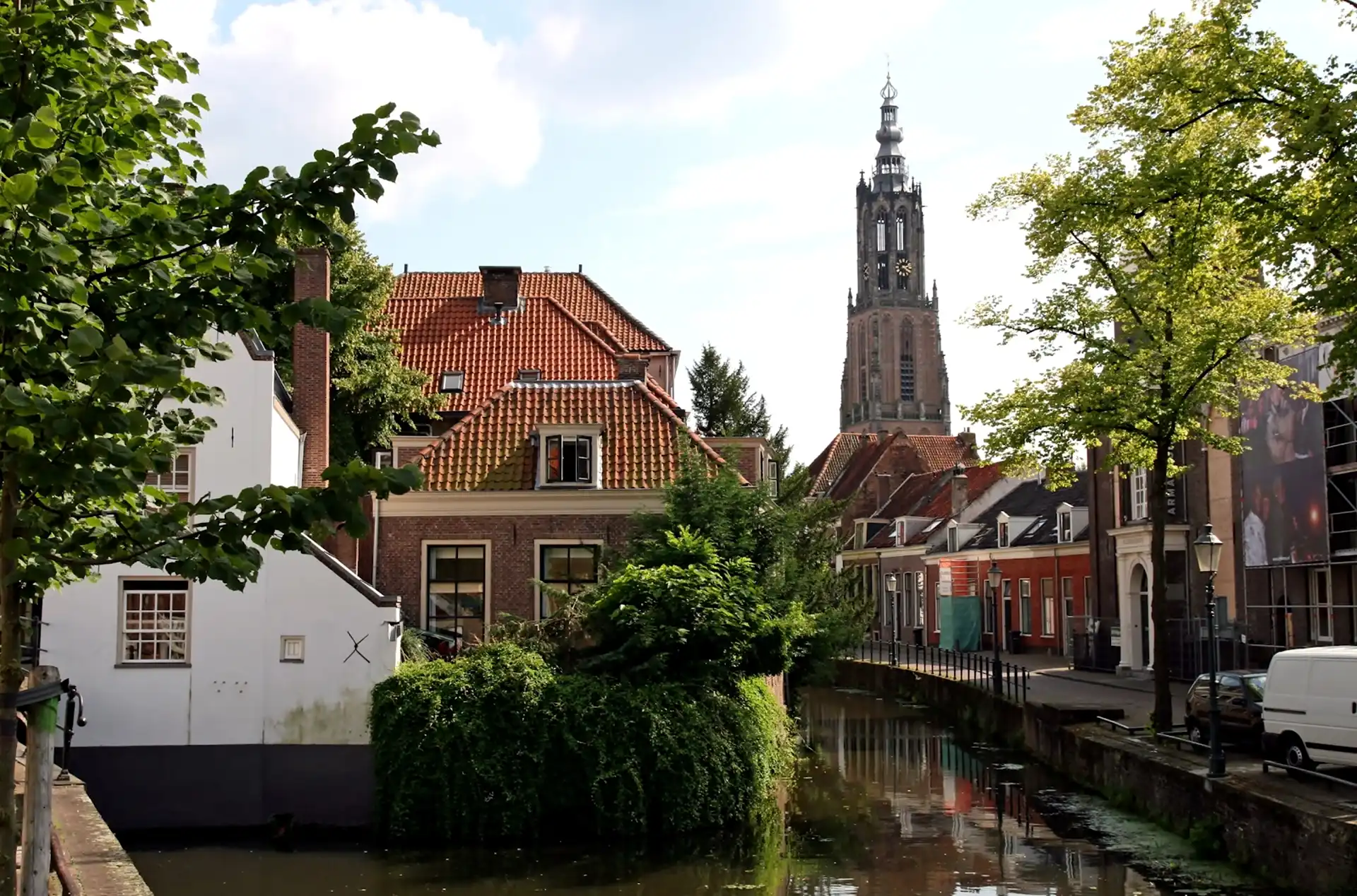 Amersfoort, Kościół, Kamieniczki, Rzeka, Eem