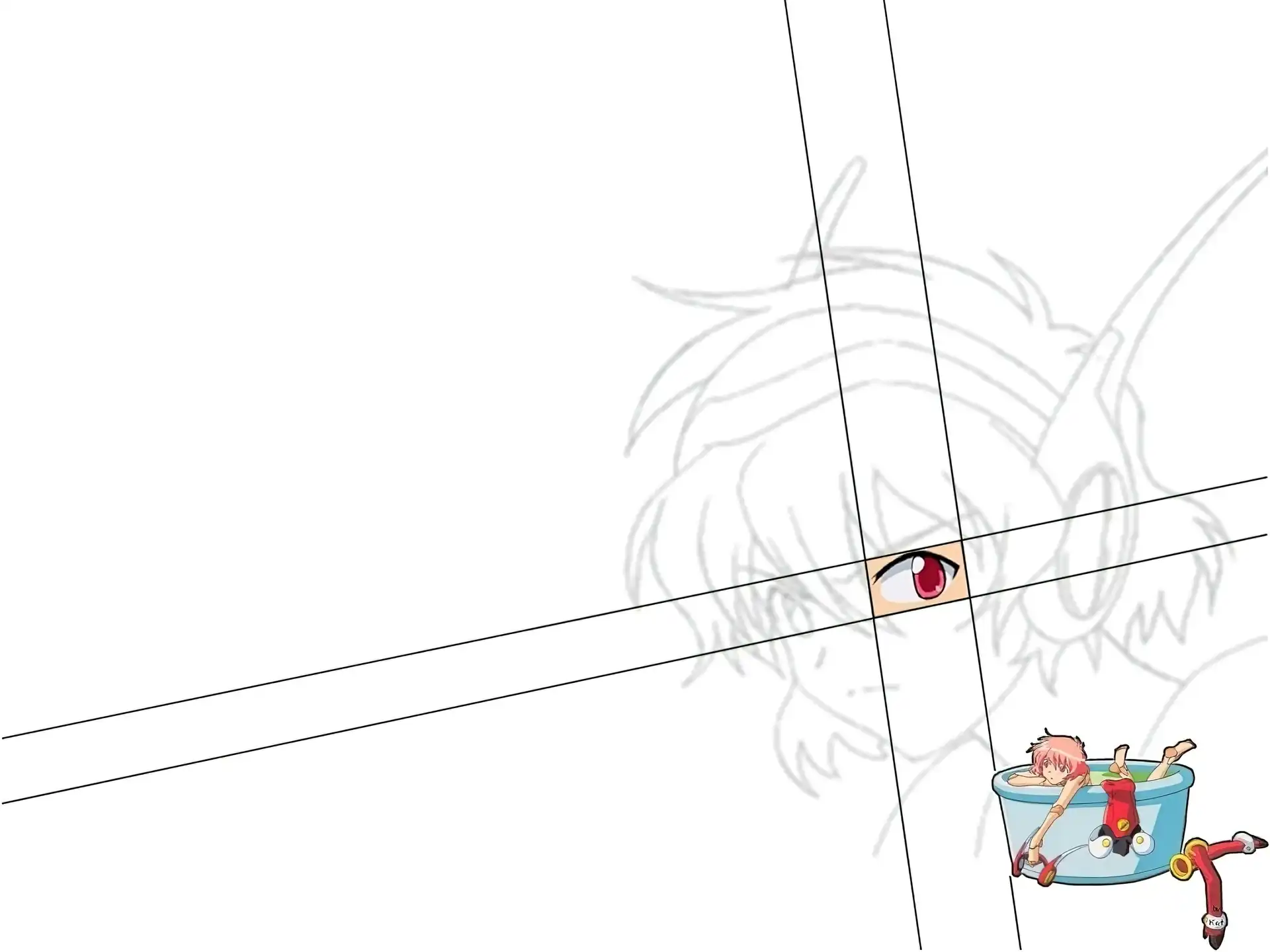 Angelic Layer, basen, twarz, oko
