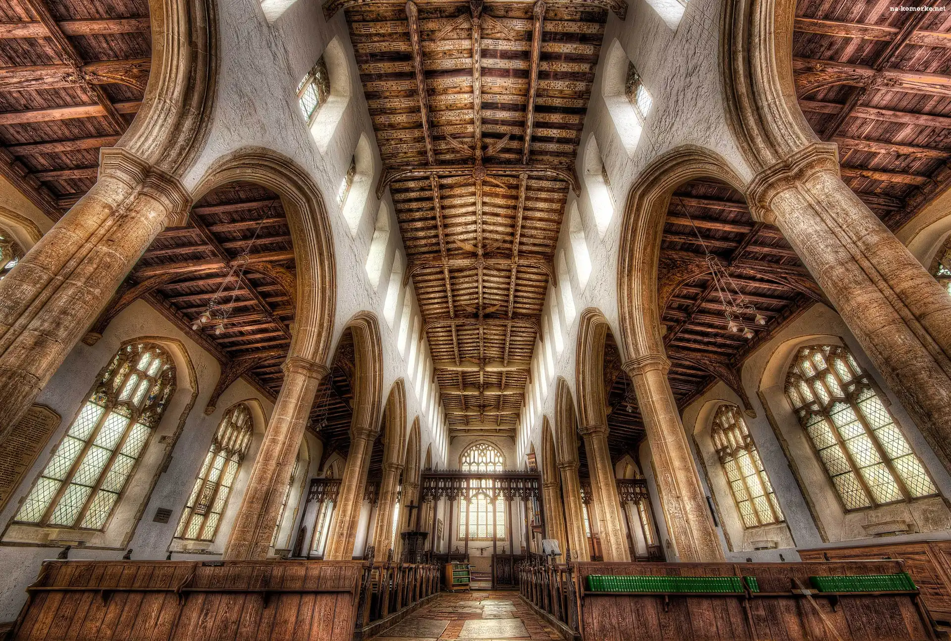 HDR, Anglia, Blythburg, Wnętrze, Kościół Świętej Trójcy