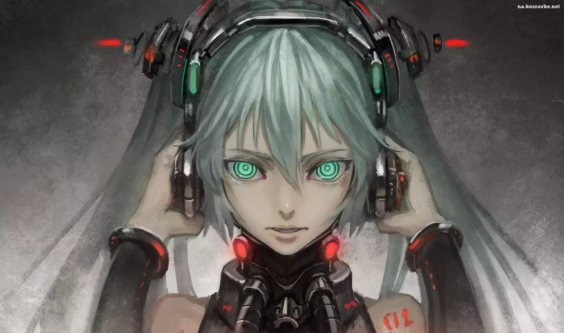Anime, Dziewczyna, Słuchawki, Rysunek, Manga