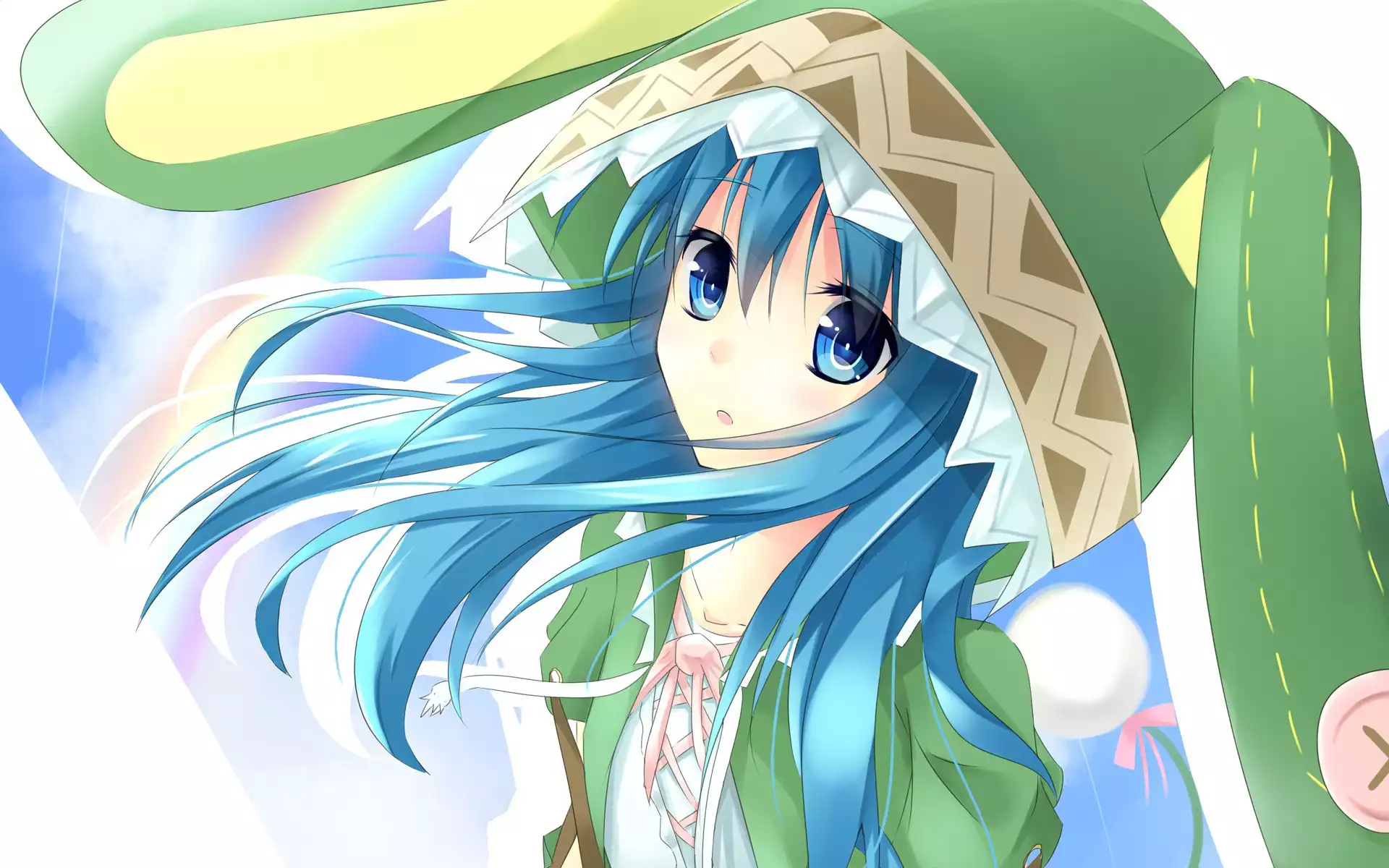 Anime, Dziewczyna, Czapka, Uszy, Manga