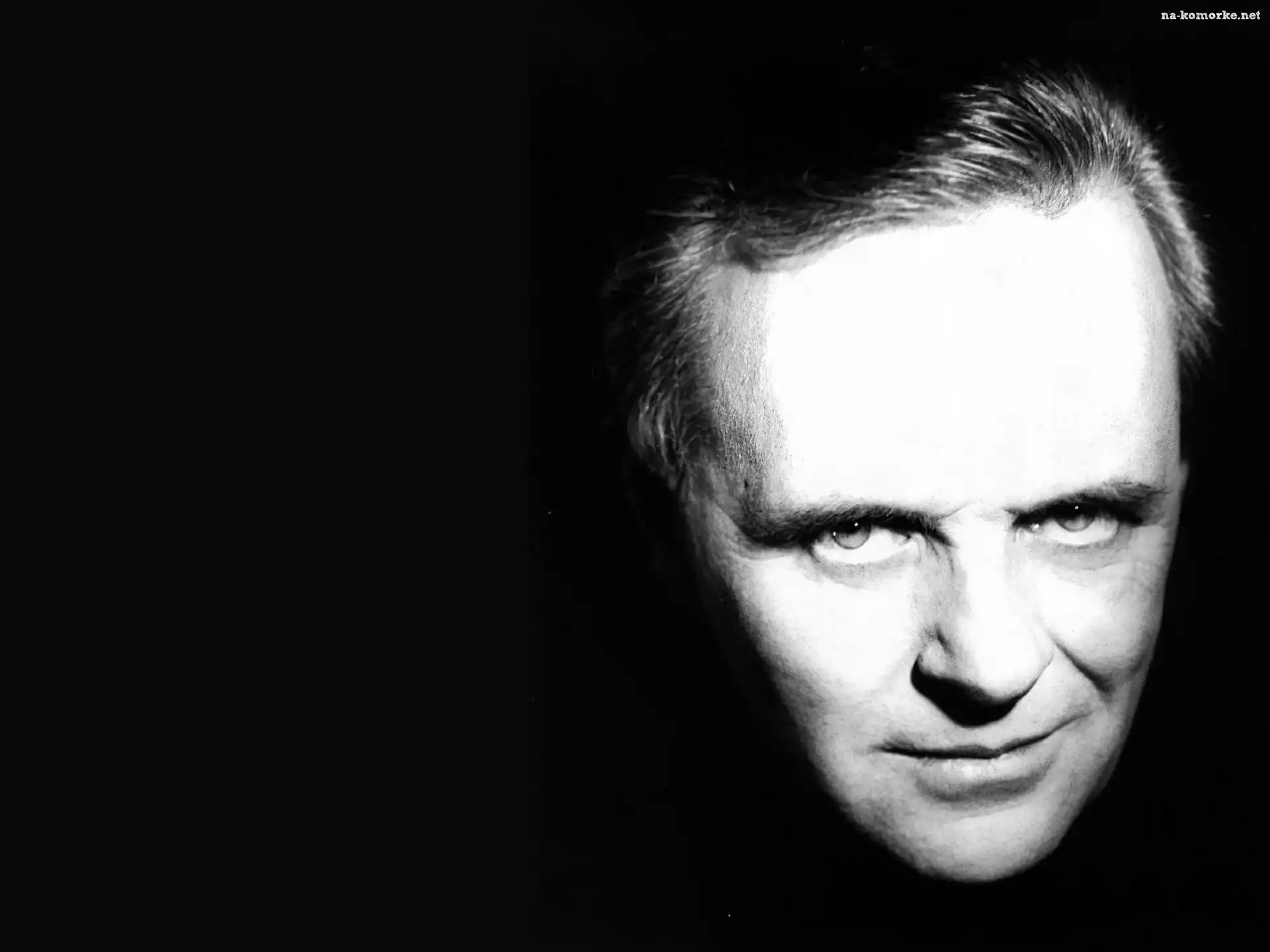 Anthony Hopkins, włosy, twarz, siwe