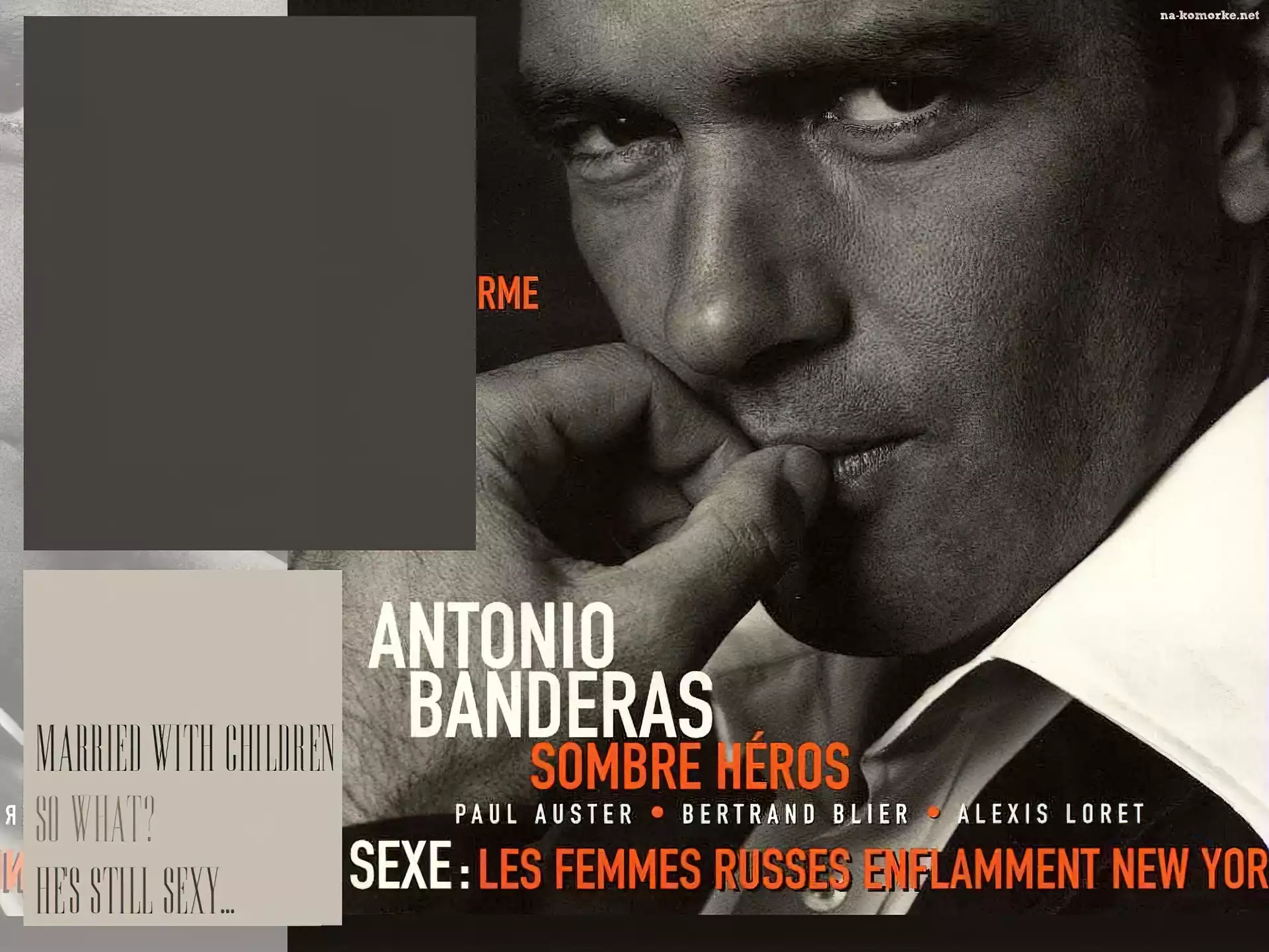 Antonio Banderas, głowa, ręka