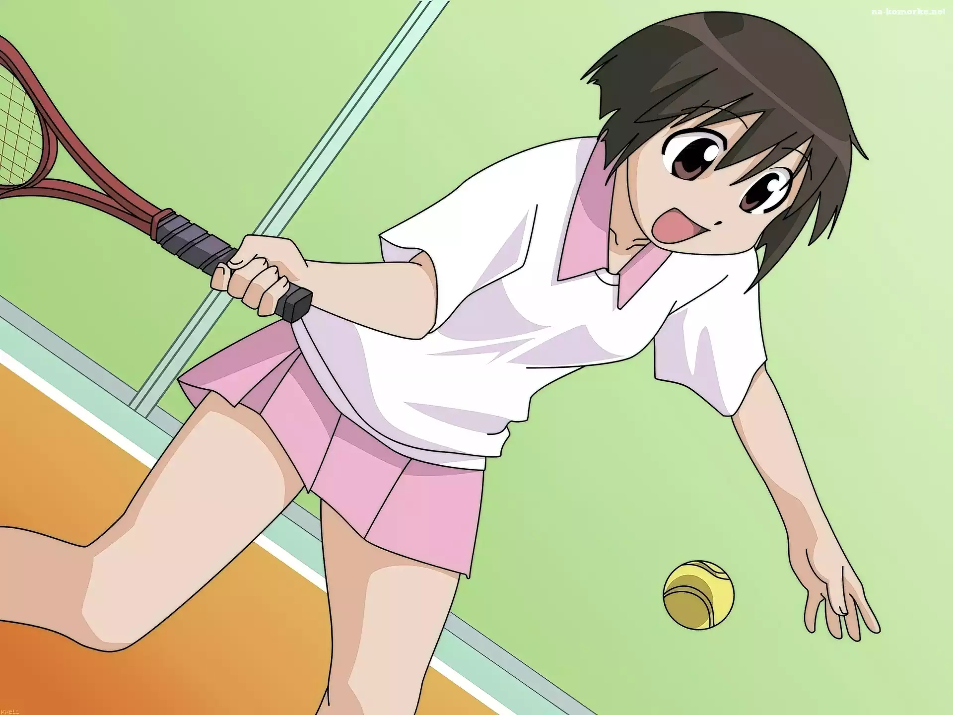 Azumanga Daioh, piłeczka, dziewczyna, tenis