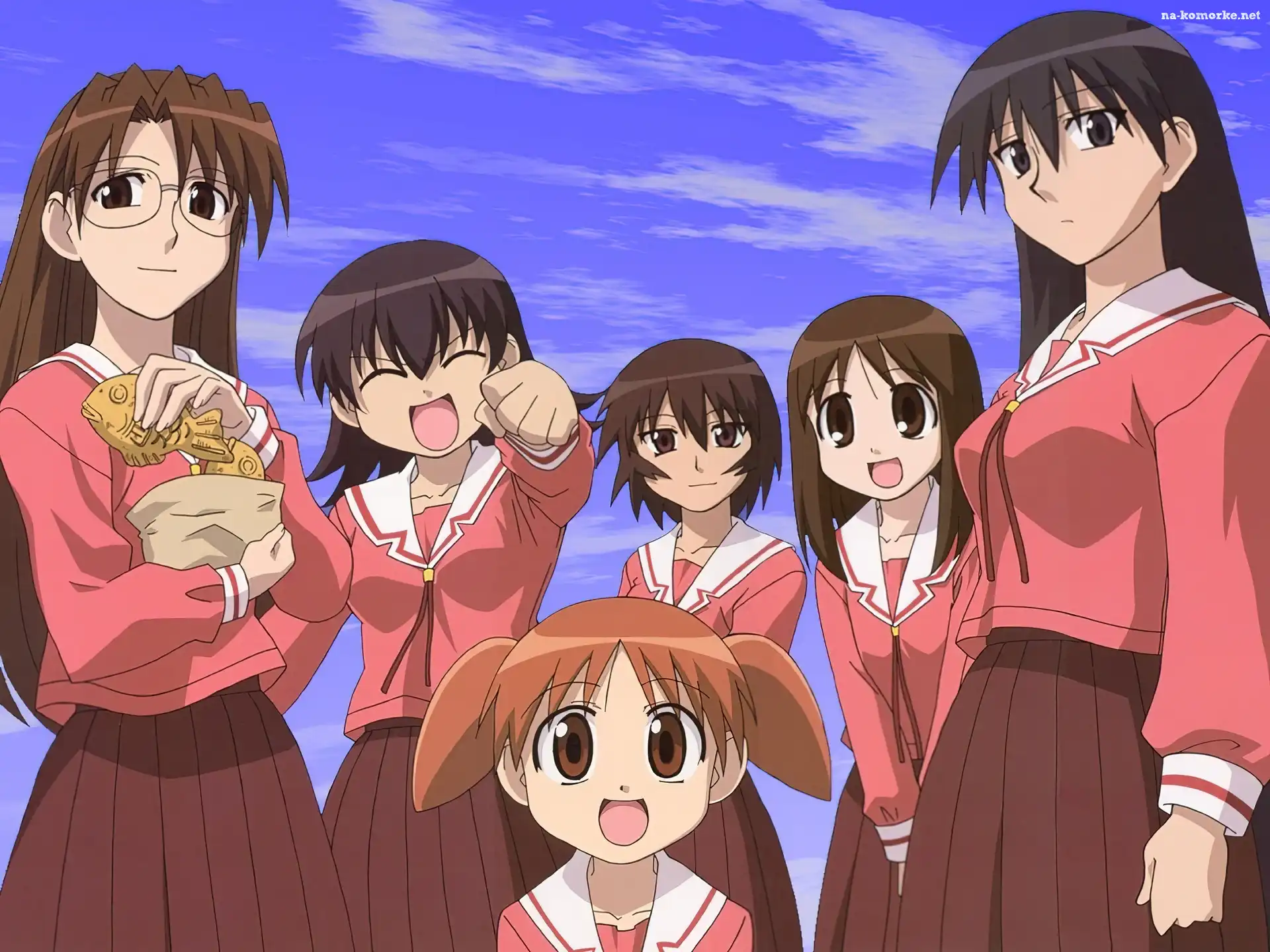 rybka, mundurki, Azumanga Daioh, dziewczyny