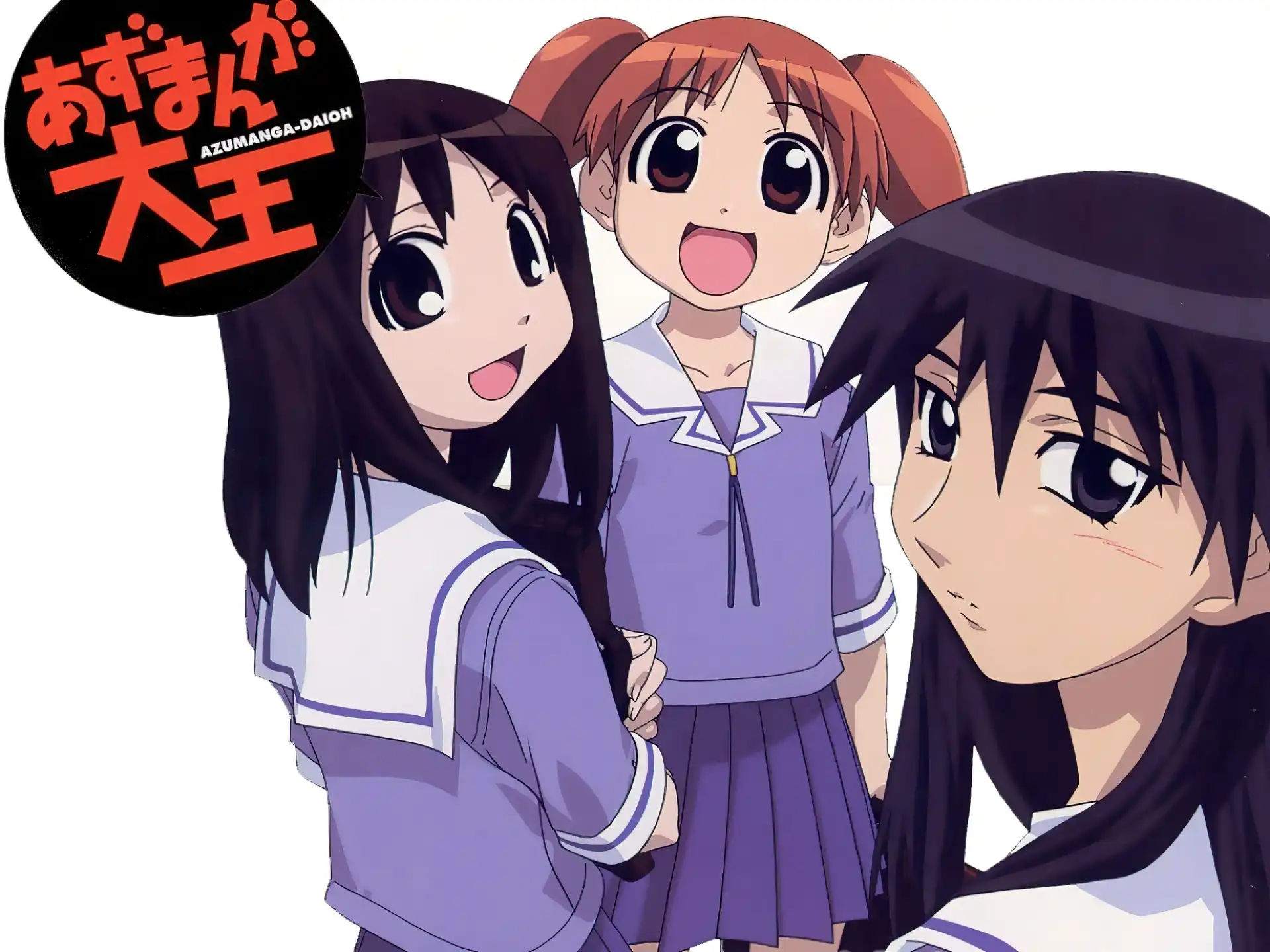 oczy, napisy, Azumanga Daioh, dziewczyny