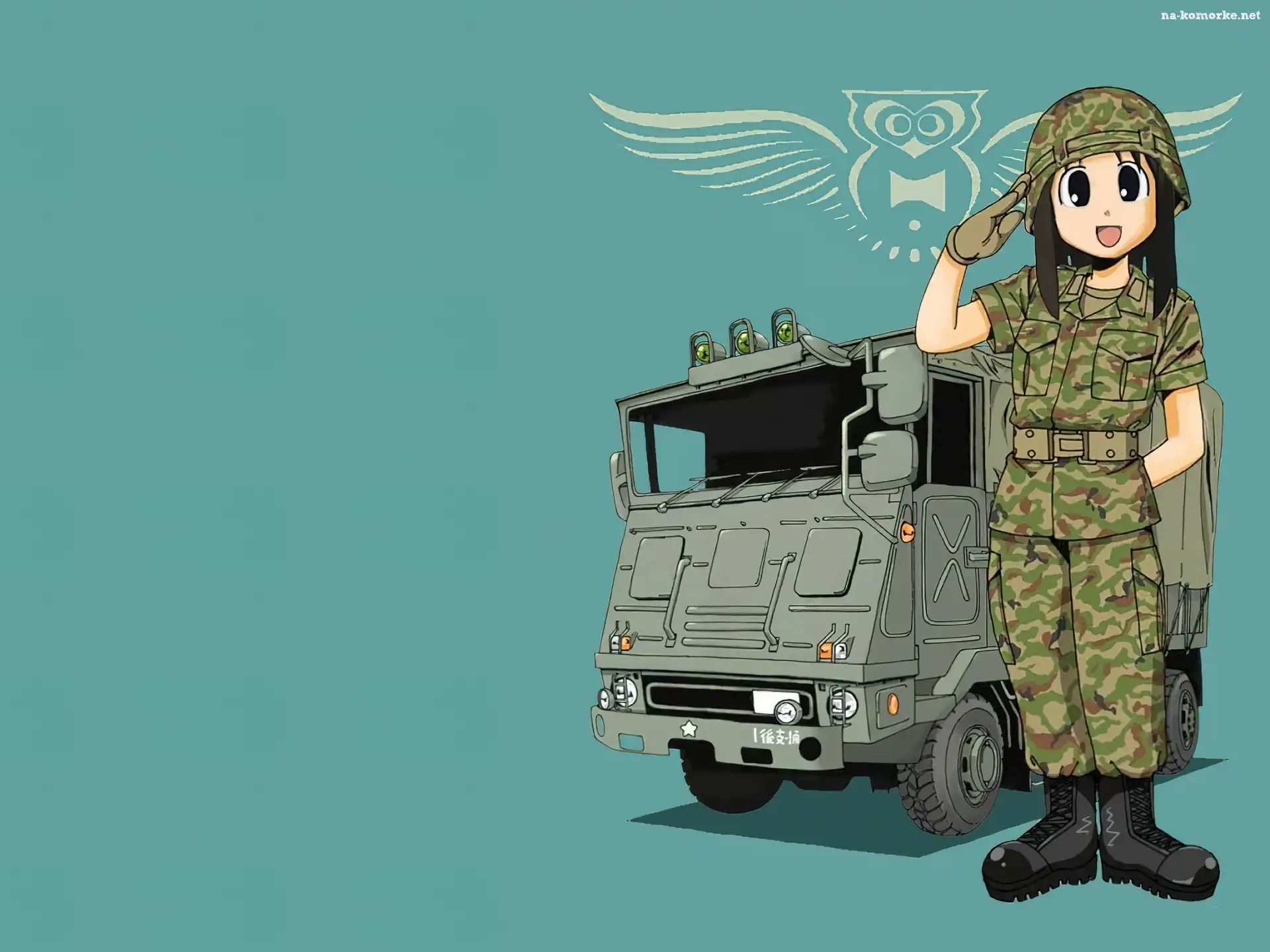 Azumanga Daioh, żołnierz, pojazd