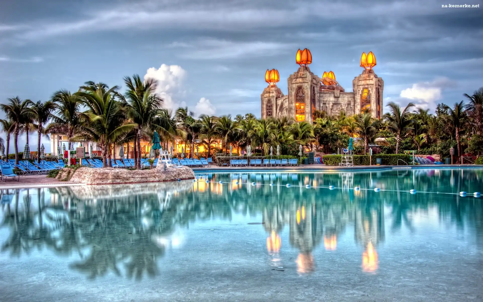 Bahamy, Hotel, Basen, Palmy, Nassau