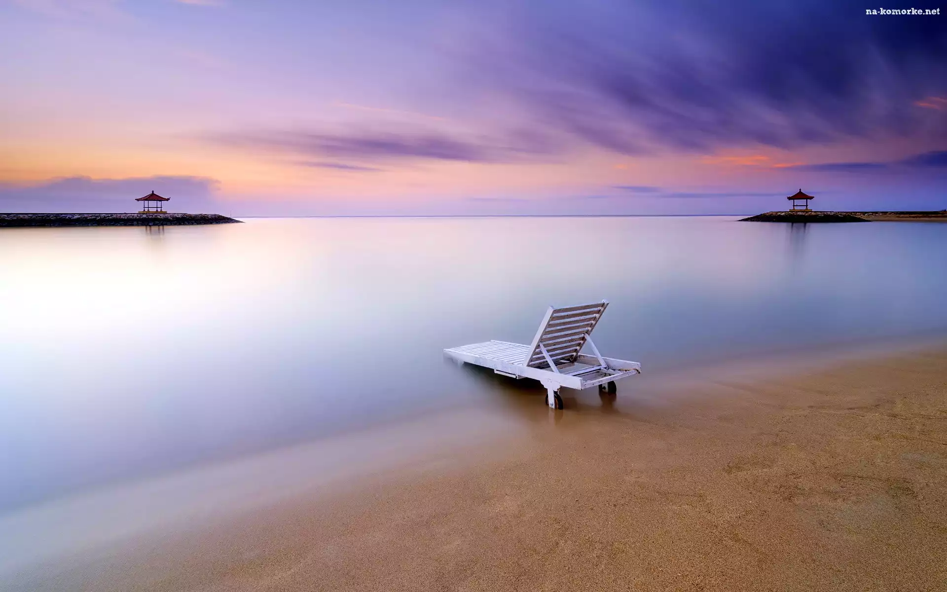 Indonezja, Leżak, Wakacje, Bali, Plaża Sanur, Morze, Plaża