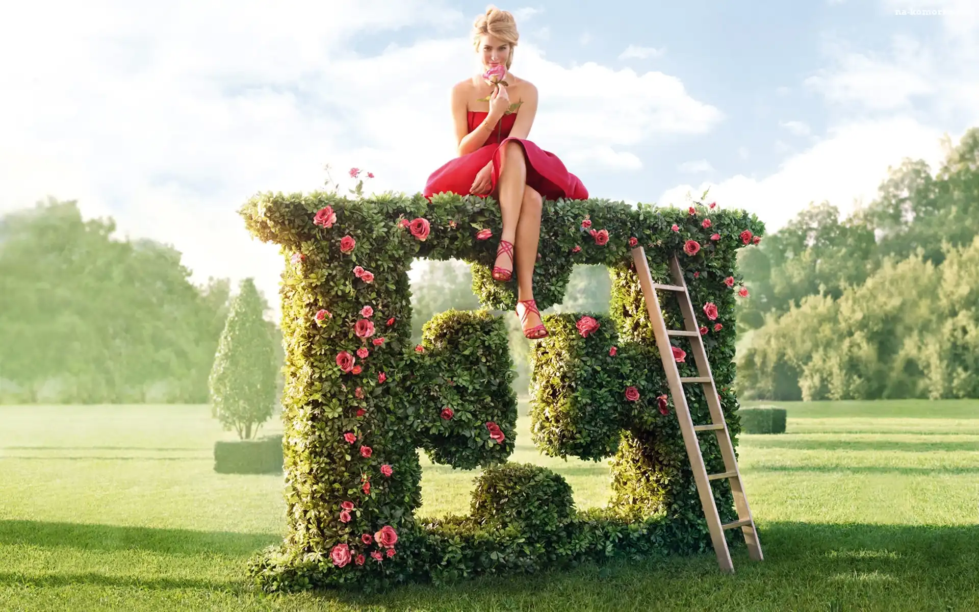 Bar Refaeli, Drabina, Czerwona, Sukienka