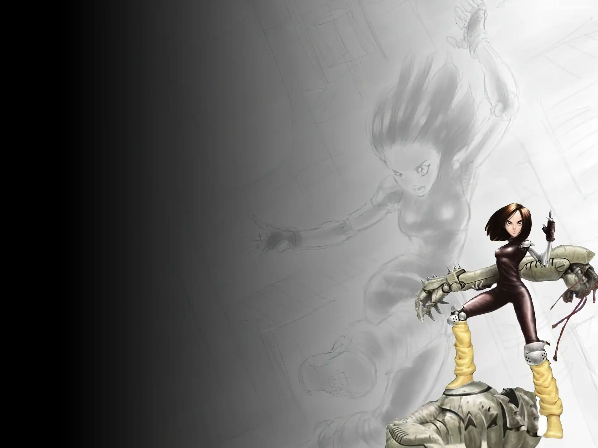 Battle Angel Alita, kozaki, dziewczyna