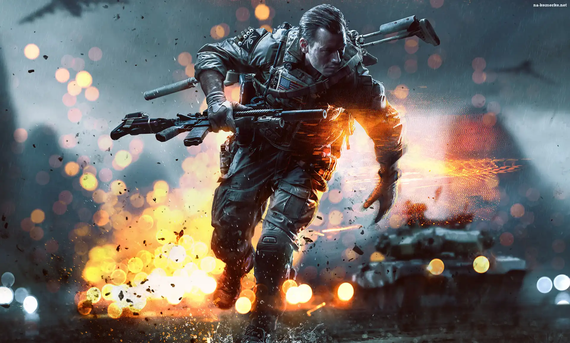 Battlefield 4, Wybuch, Zołnierz, Czołg