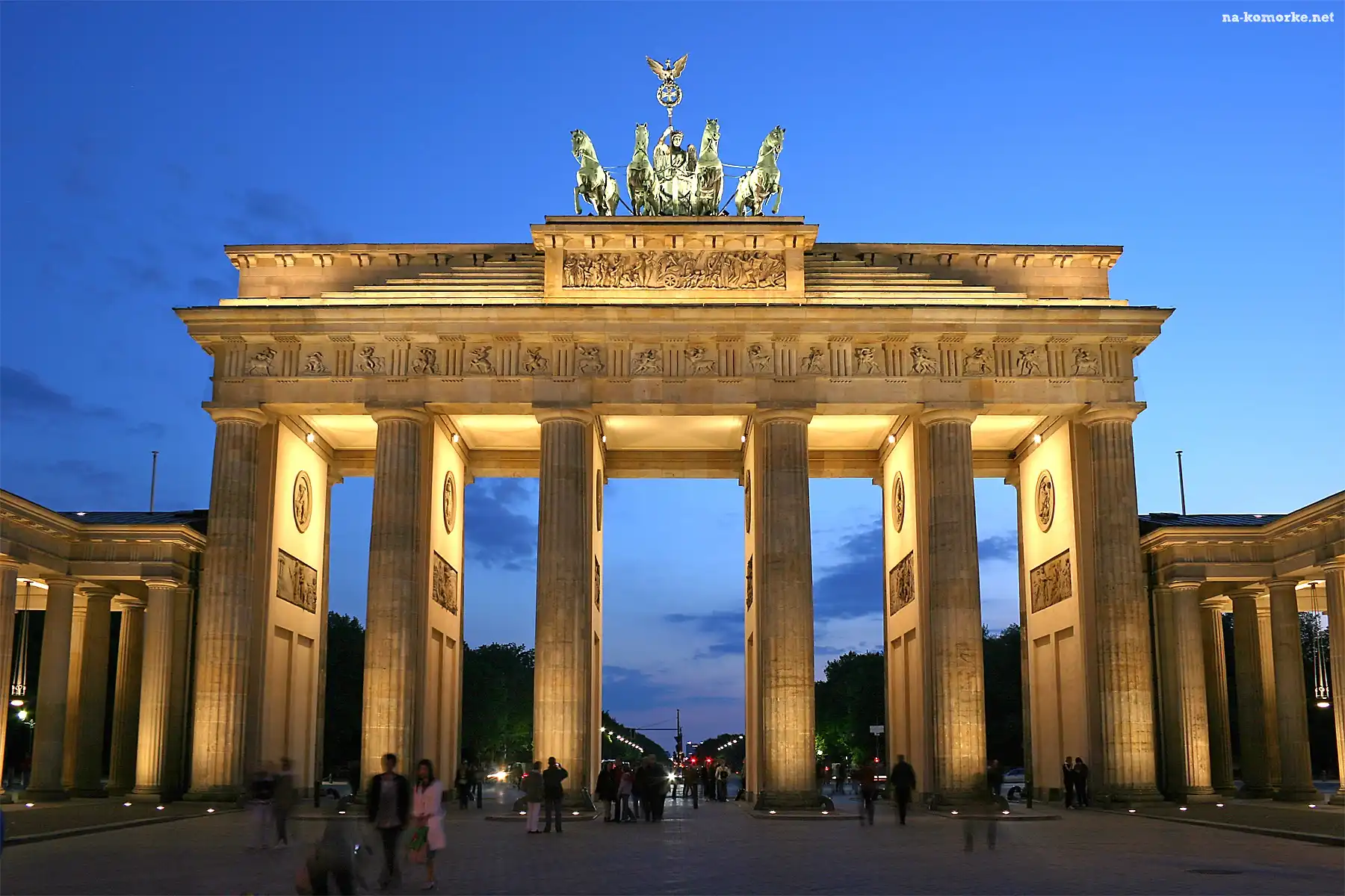 Berlin, Noc, Niemcy, Brama Brandenburska