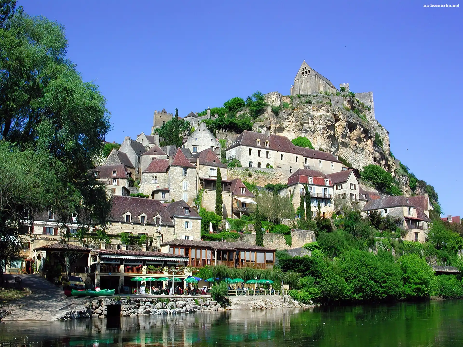 Beynac, Woda, Francja, Architektura
