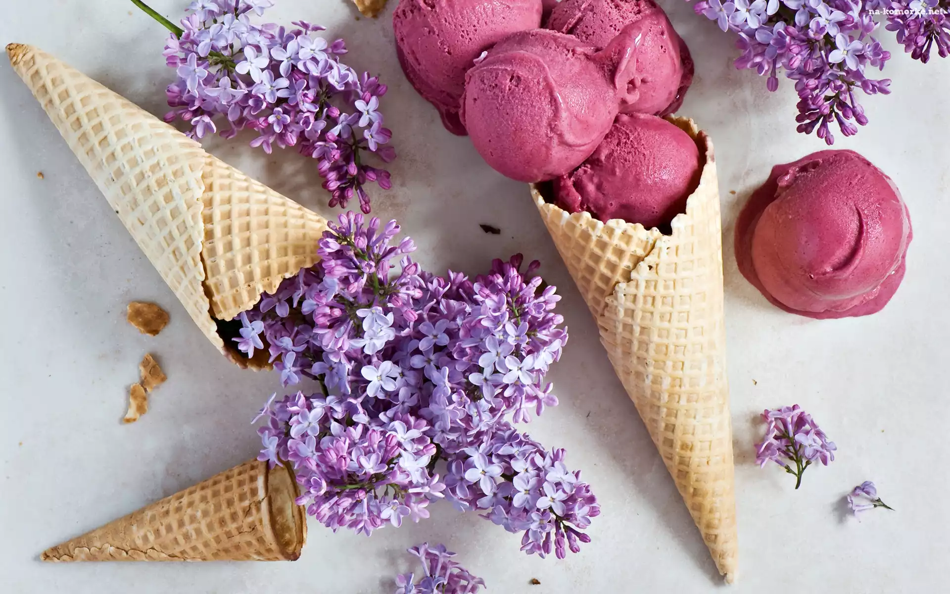 Bez, Owocowe, Lody, Wafelki, Rożki