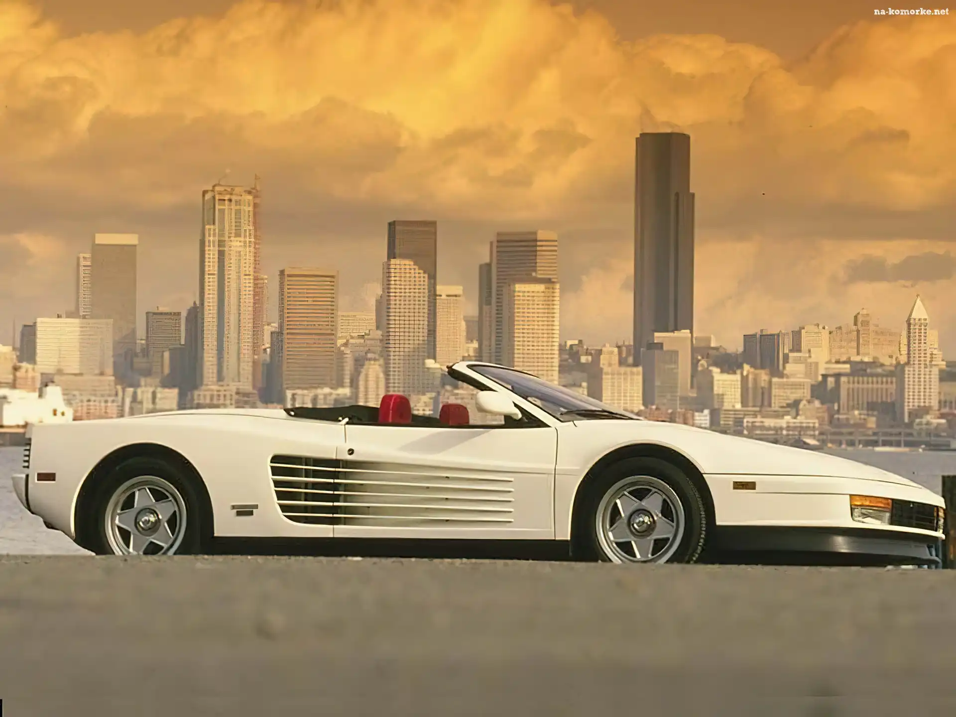 Białe, Miasto, Ferrari Testarossa, Cabrio