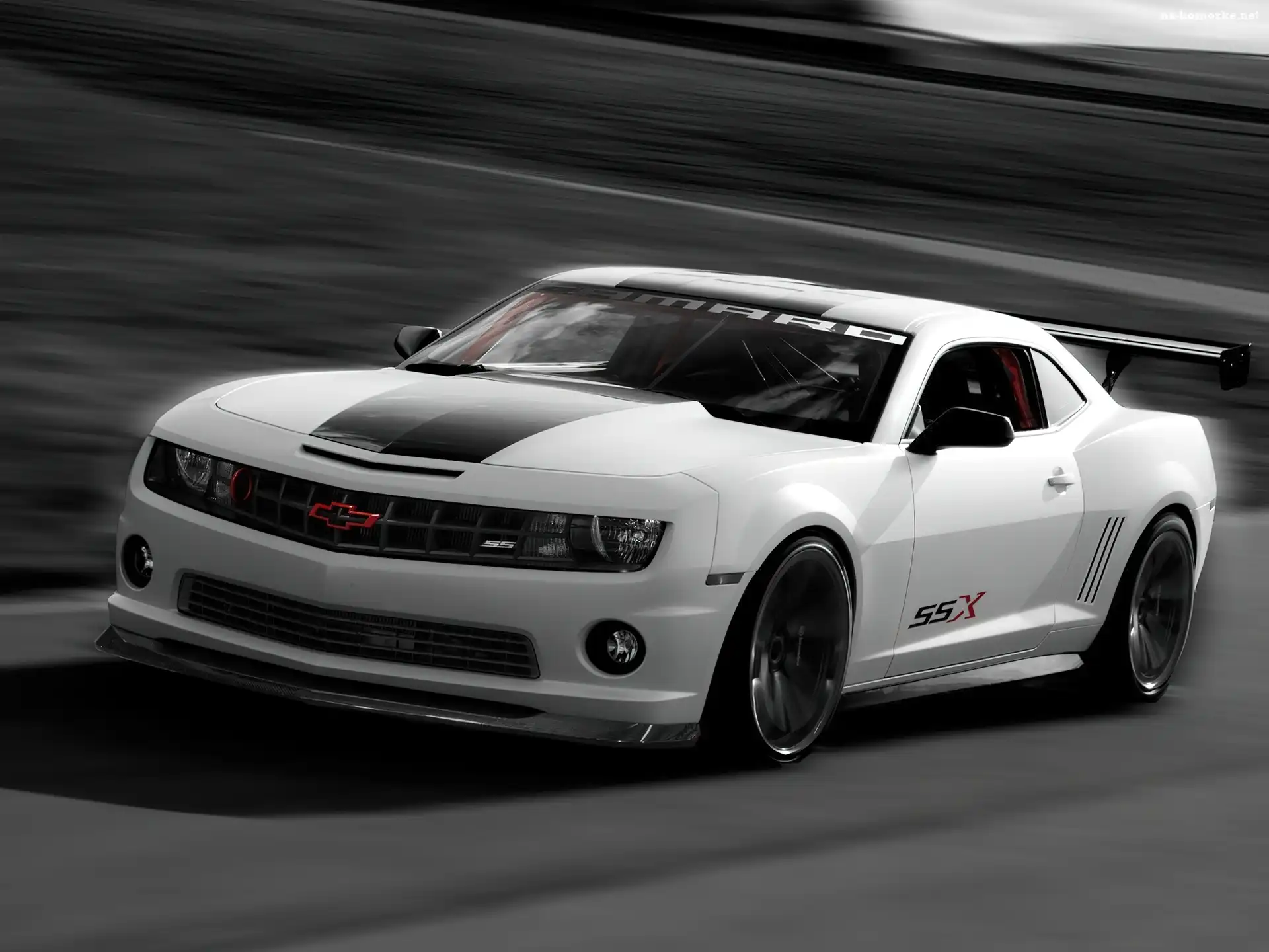 Biały, Chevrolet Camaro, SSX