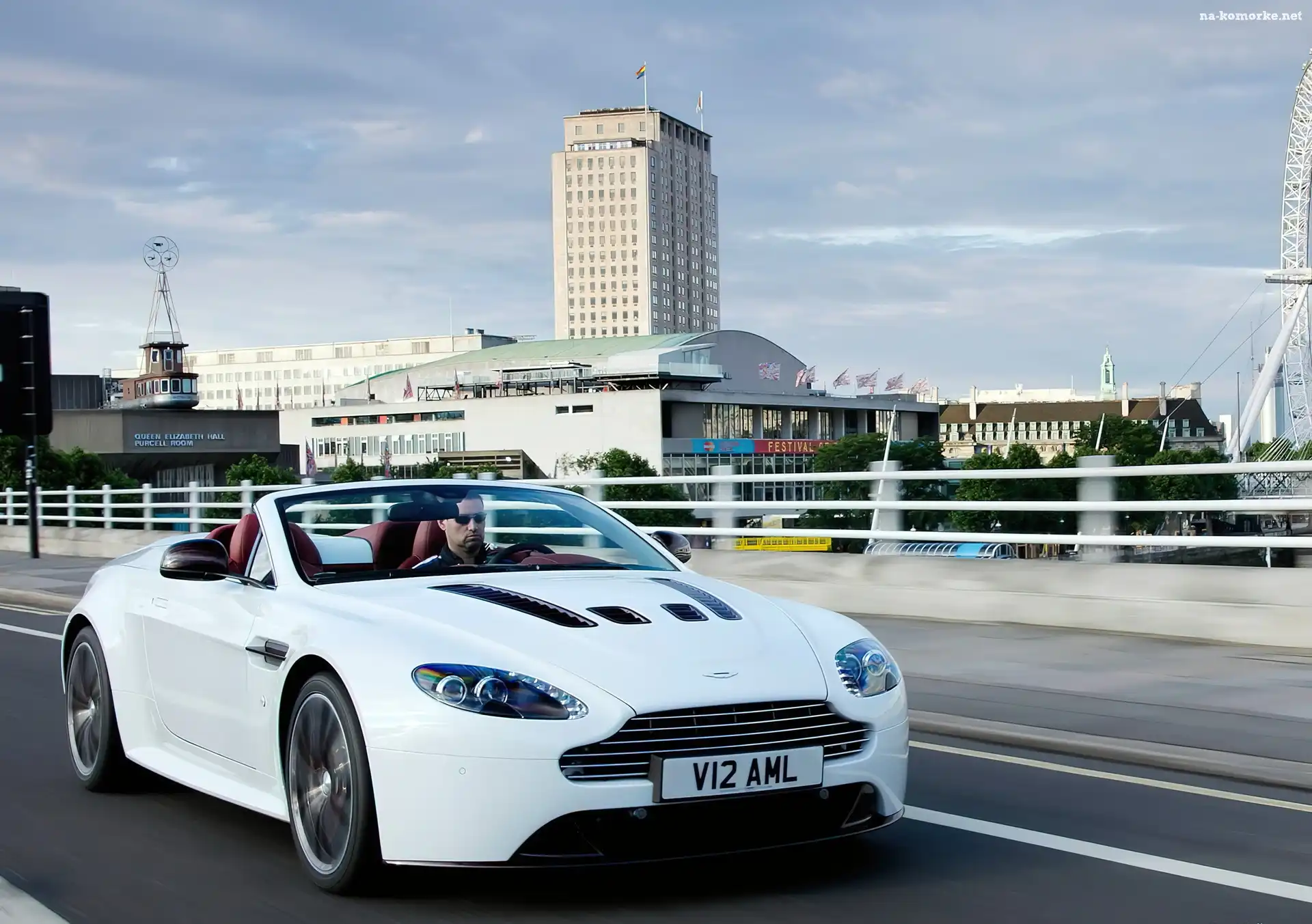 Biały, V12, Aston Martin, Vantage
