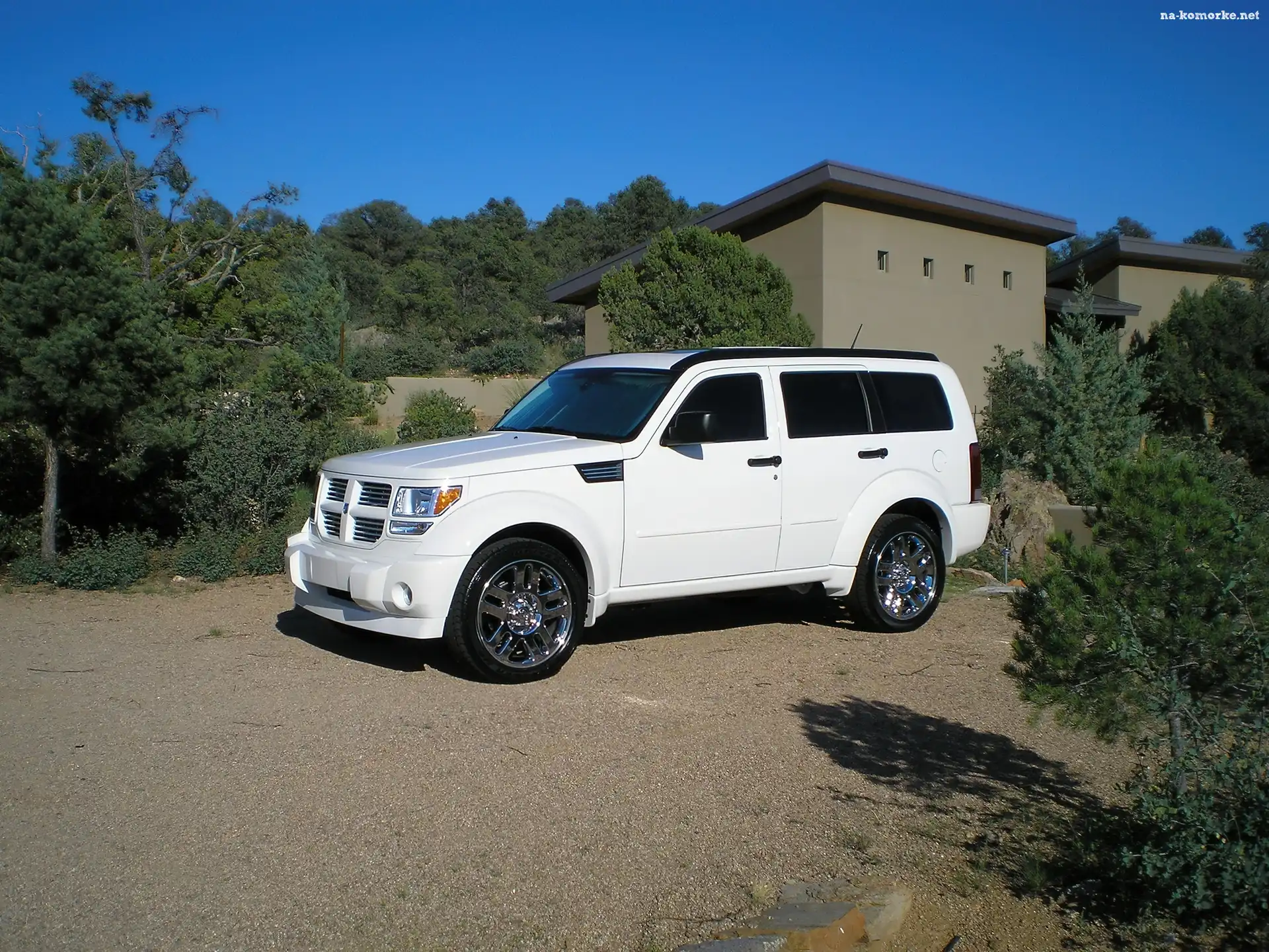 Biały, Szyby, Dodge Nitro, Ciemne