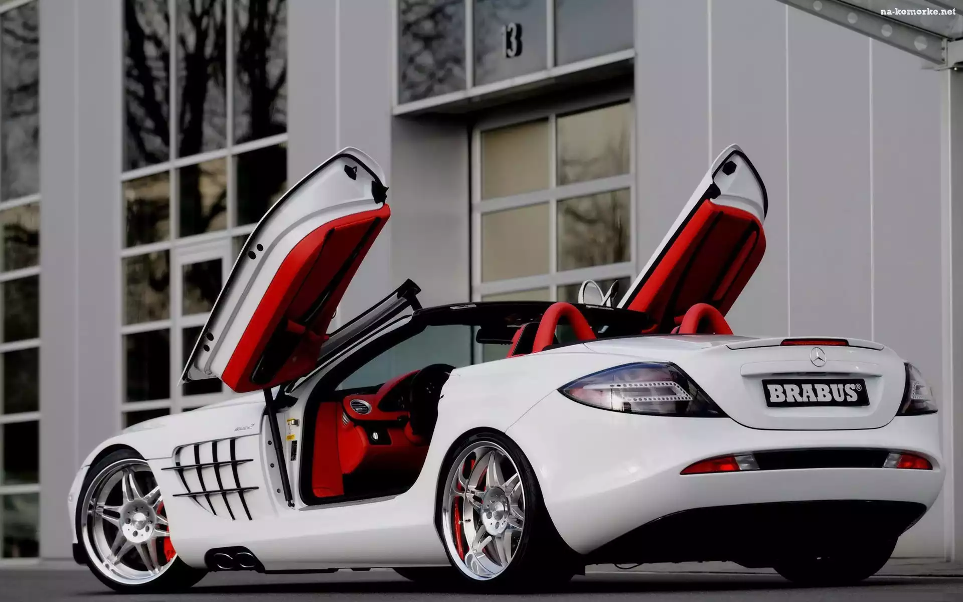 Biały, Drzwi, Mercedes SLR, Podniesione