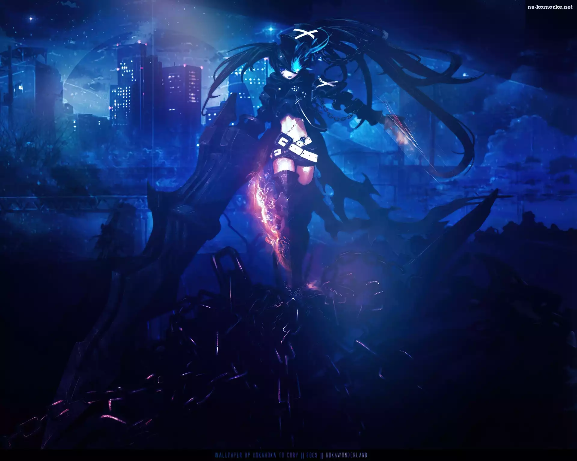 Black Rock Shooter, Pasek, Łańcuchy, Wieżowce