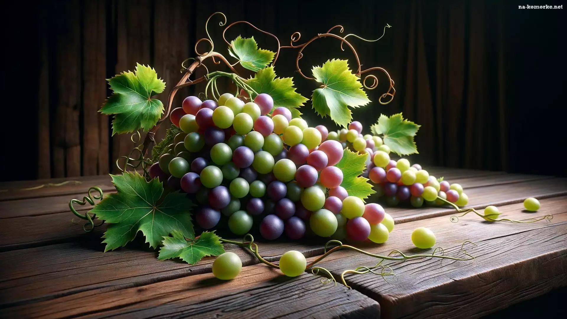 Winogrona, Blat, Stół, Kiście, Grafika