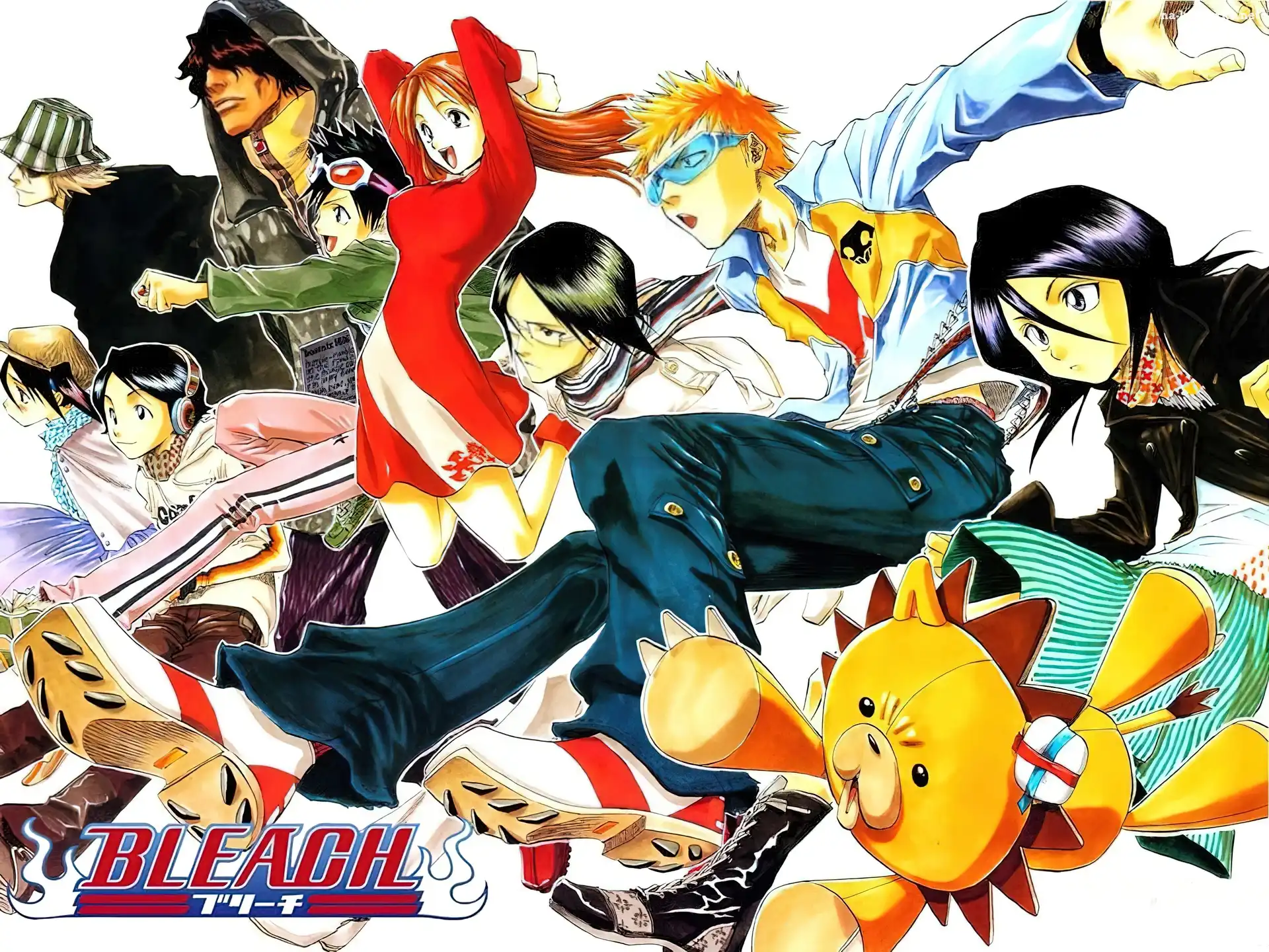 Bleach, napis, ludzie, lew