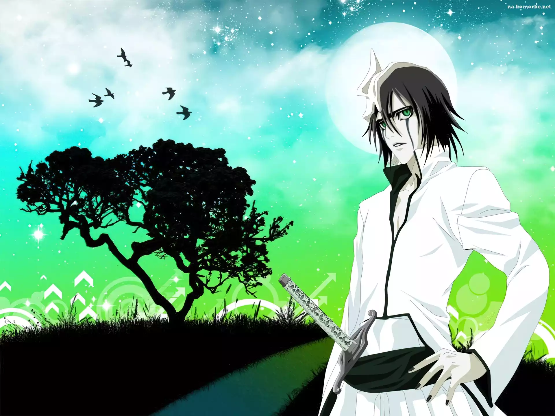 Ptaki, Drzewo, Bleach, Ulquiorra Shiffer