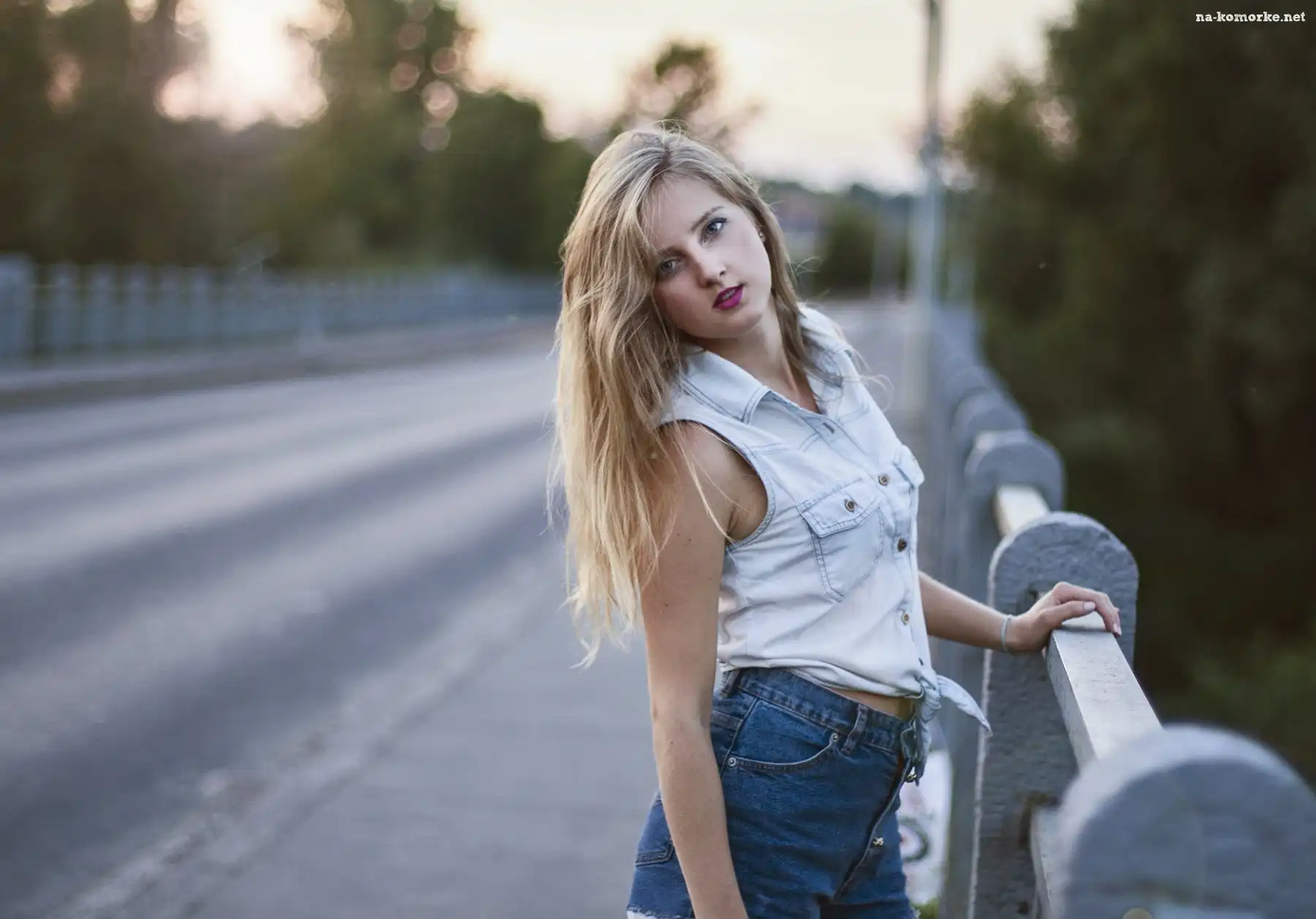 Kobieta, Blondynka, Szorty