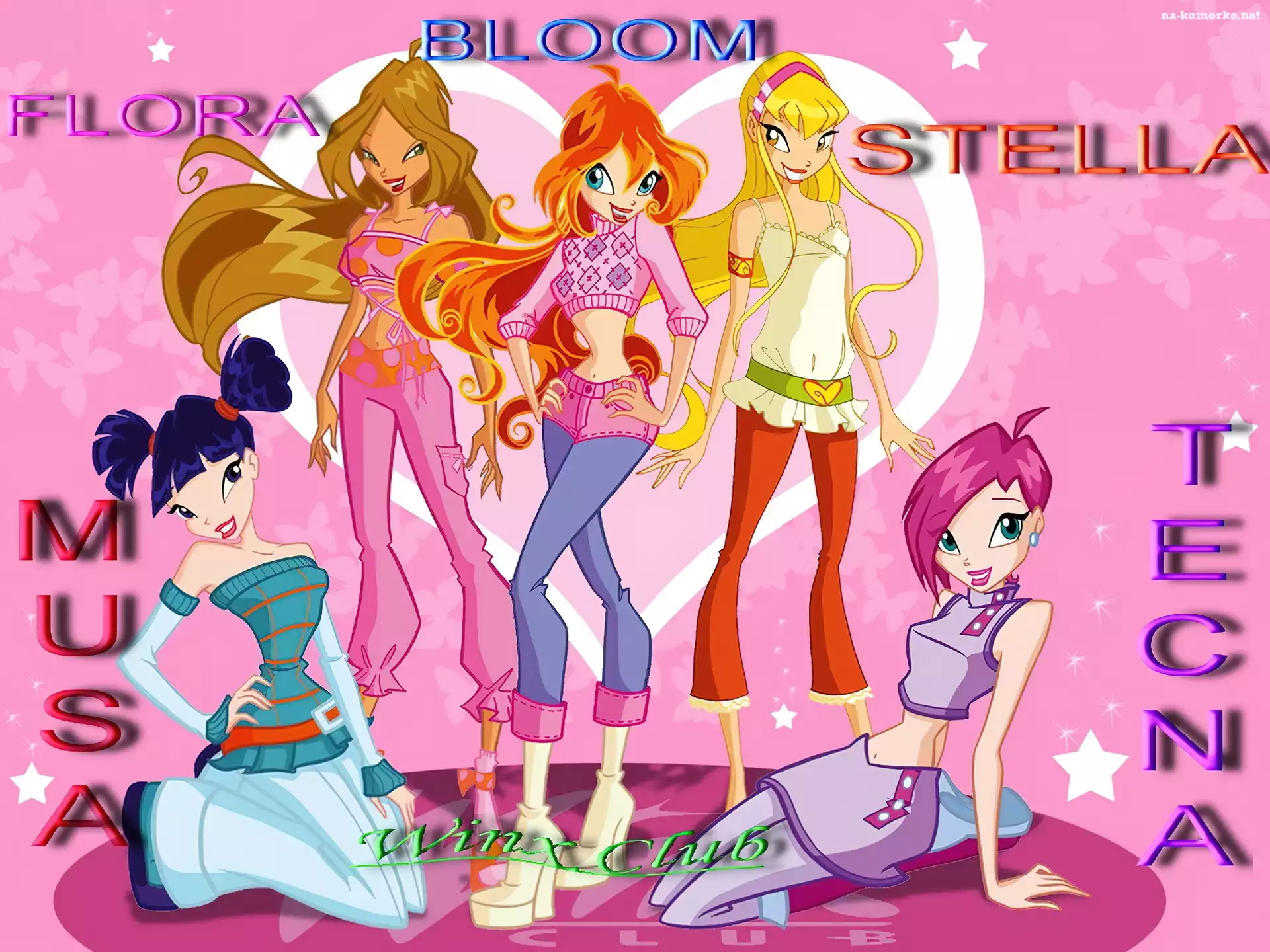 Bloom, Musa, Winx, Tecna, Flora, Stella