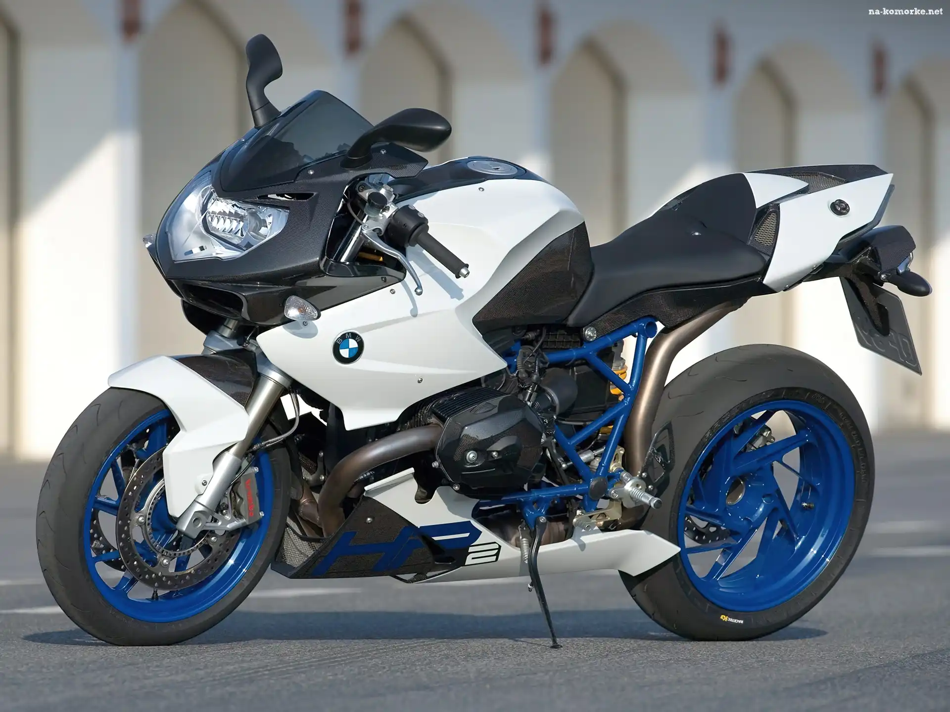 BMW HP2 Sport, Niebieskie, Felgi
