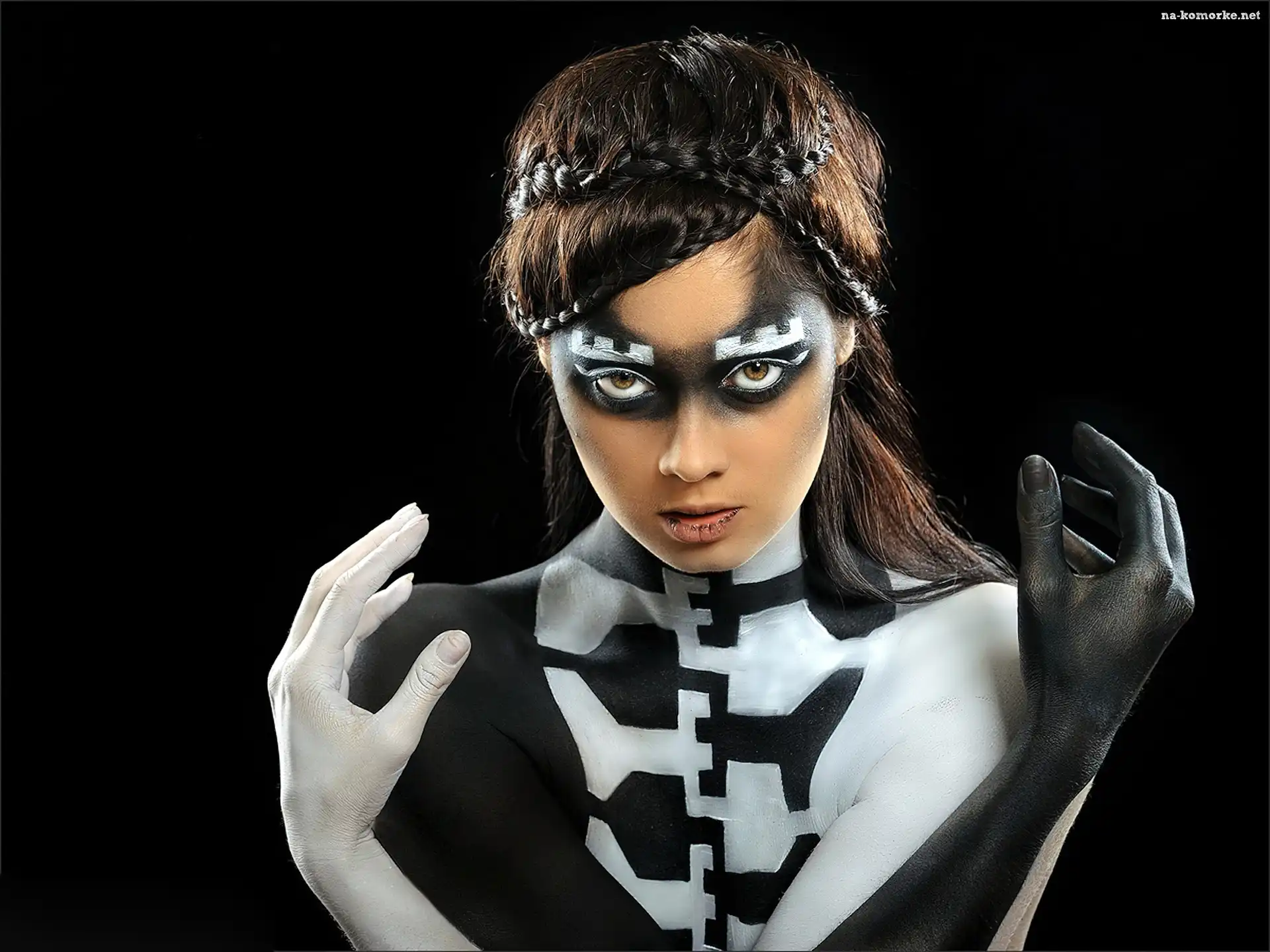 Bodypainting, Kobieta, Makijaż, Charakteryzacja, Dłonie