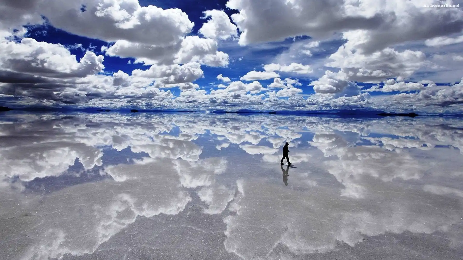 Odbicie, Boliwia, Solnisko, Salar de Uyuni, Człowiek