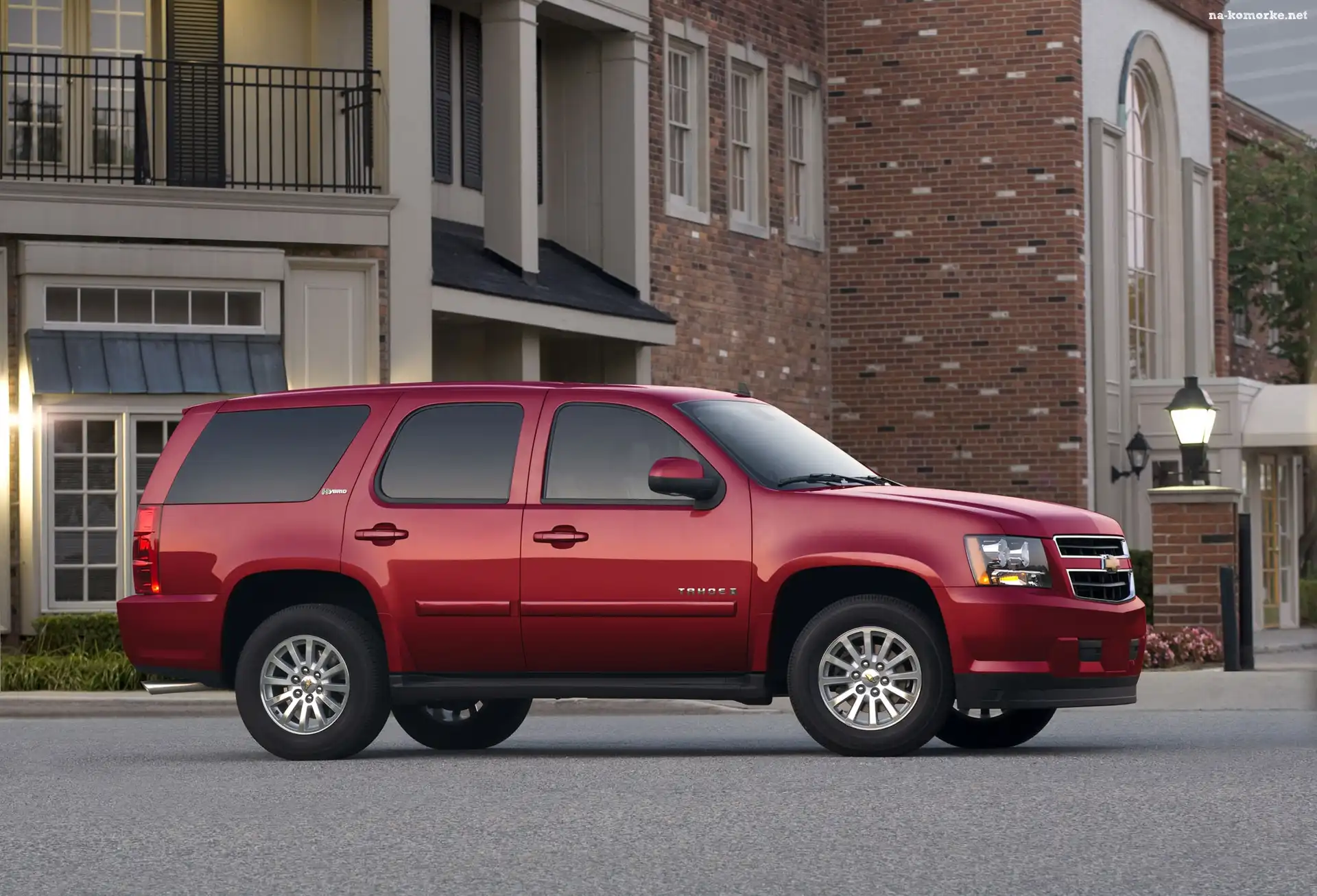 Bordowy, Bok, Chevrolet Tahoe, Prawy
