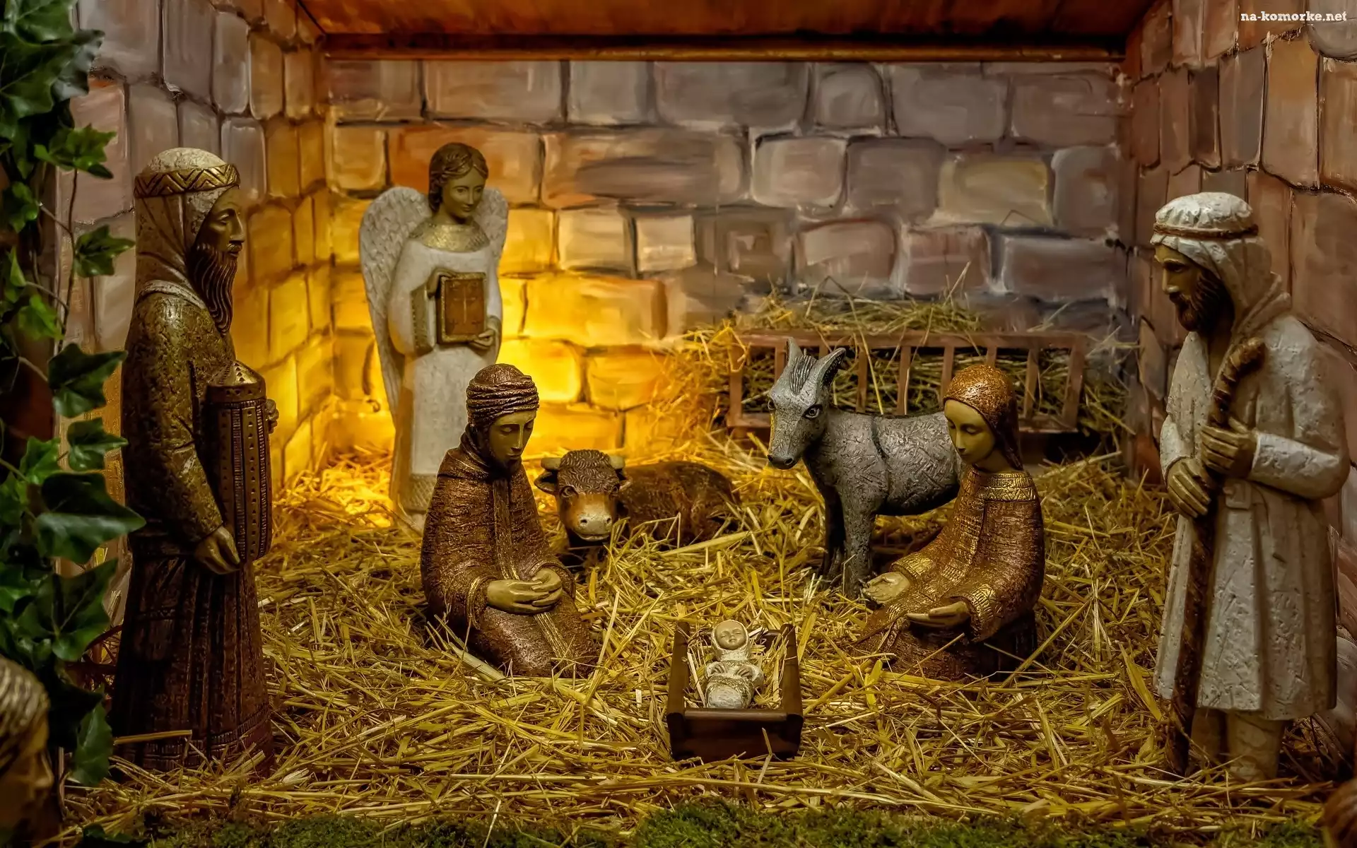 Boże Narodzenie, Żłóbek, Jezus, Sianko, Szopka