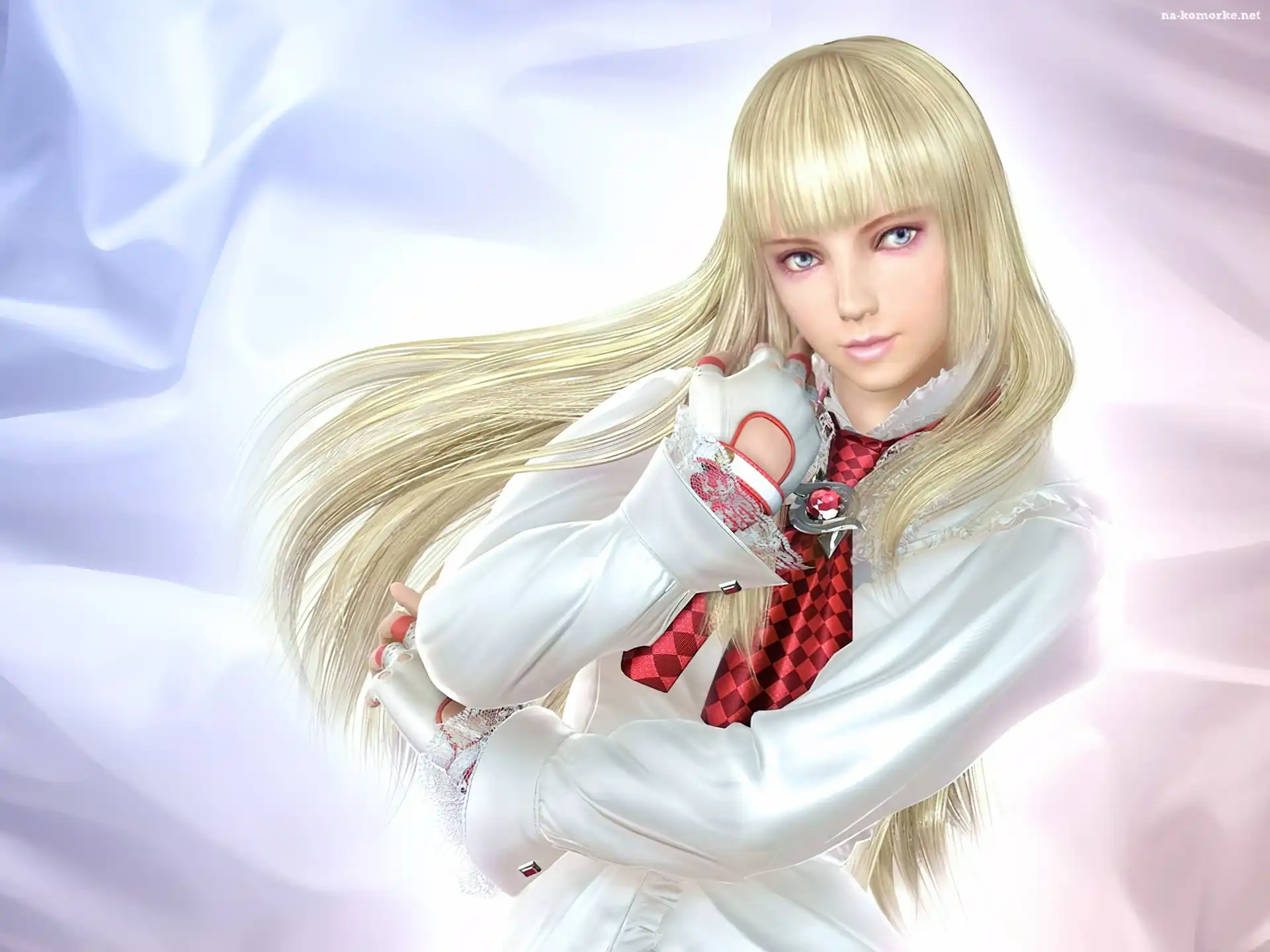 Broszka, Rękawiczki, Tekken 5 Dark Resurrection, Blond, Lili, Sukienka, Emilie De Rochefort