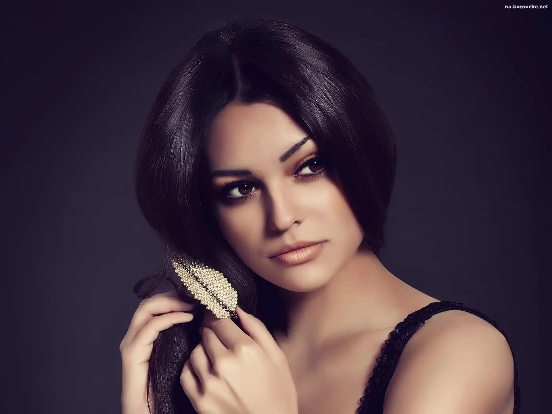 Brunetka, Biżuteria, Modelka, Makijaż