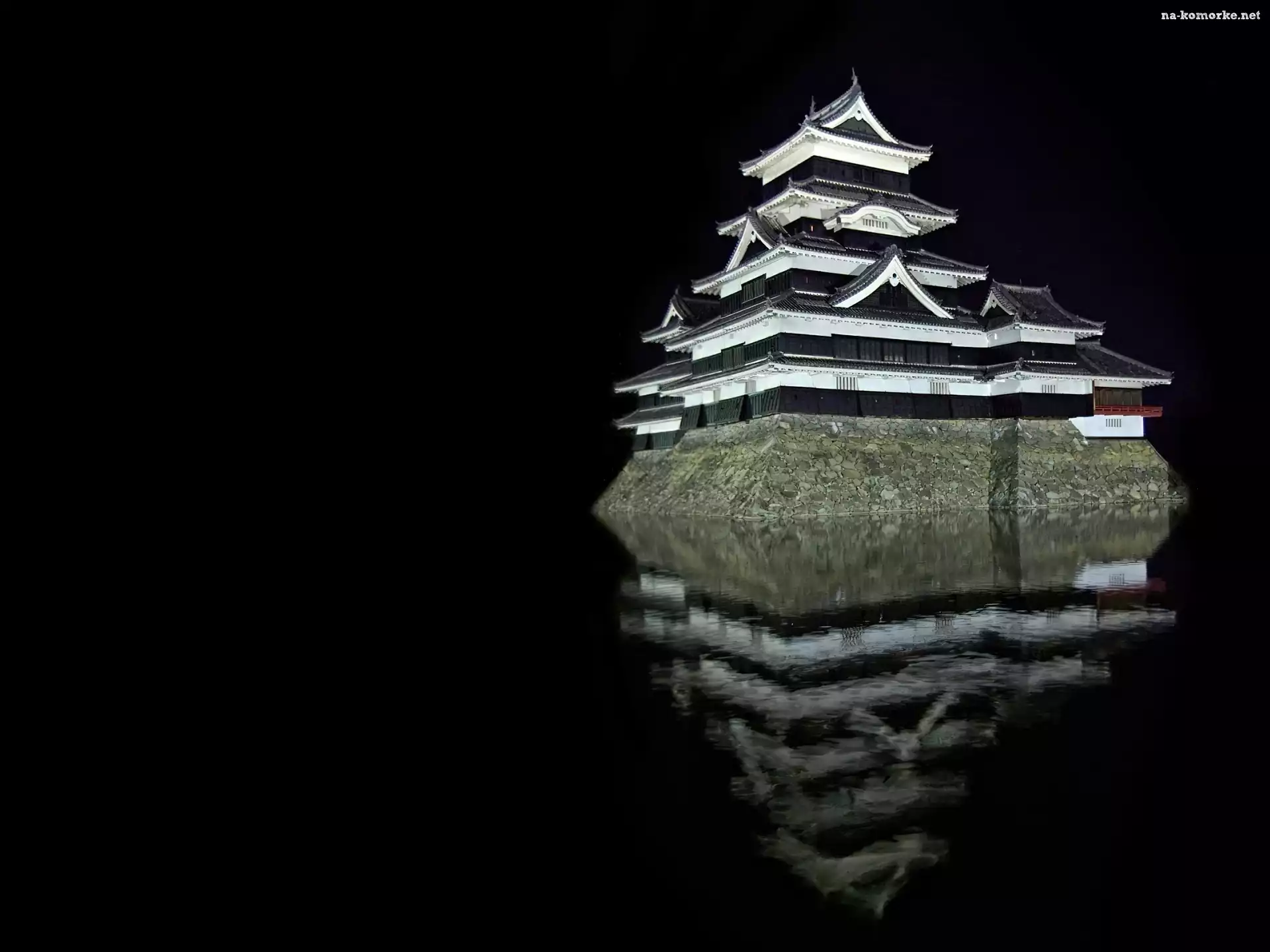 Budowla, Matsumoto Castle, Nocą, Japonia, Symboliczna