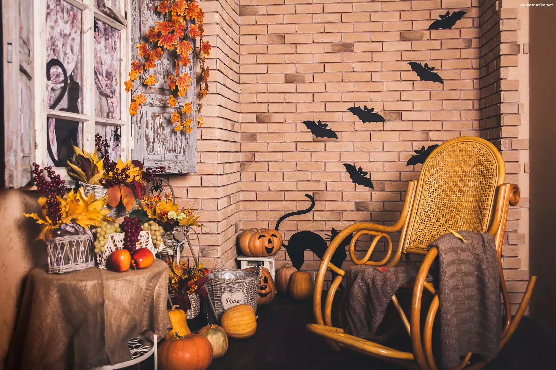 Bujany, Halloween, Dekoracje, Dynie, Fotel