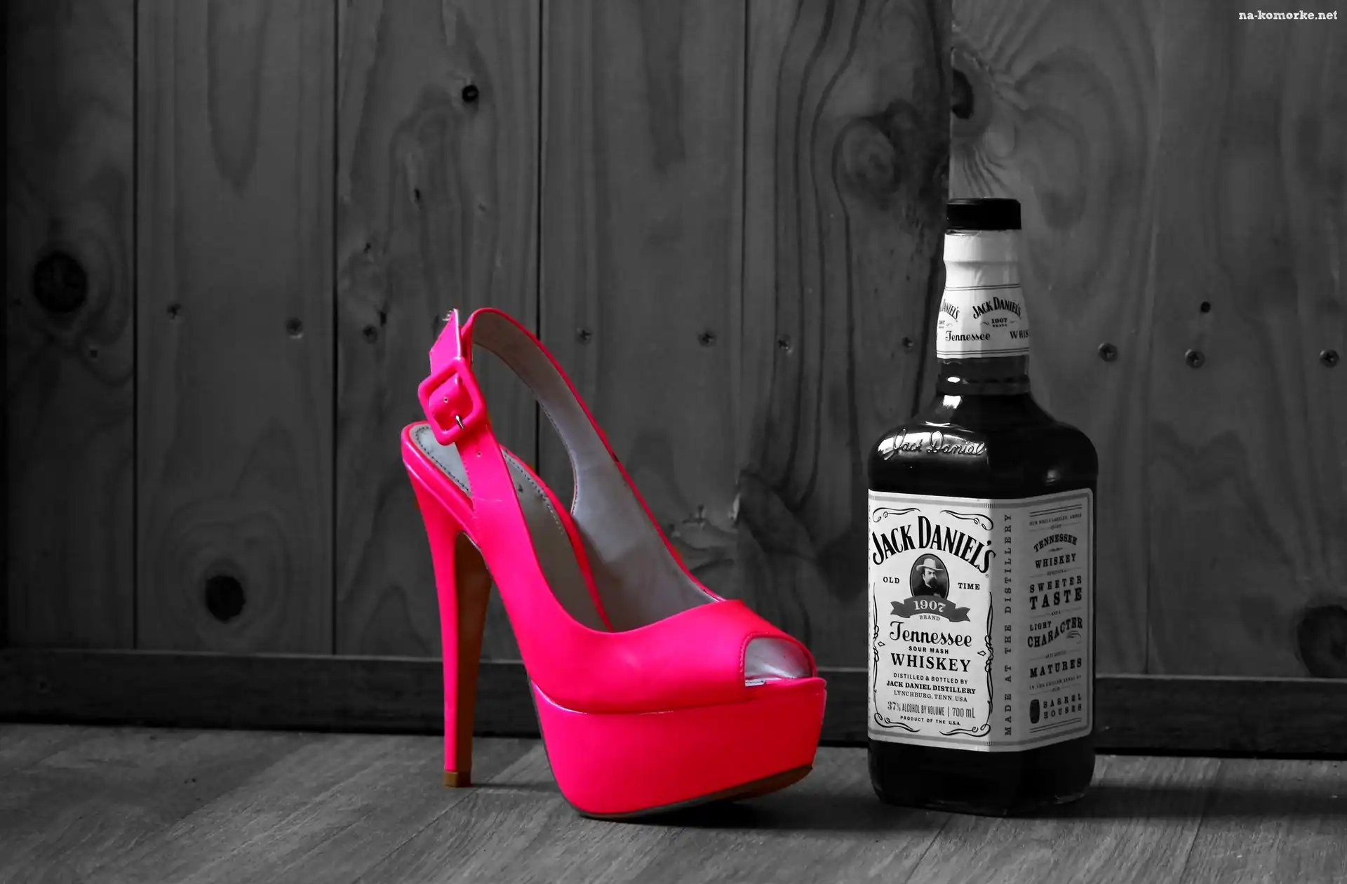 Butelka, Szpilka, Whisky, Jack Daniels